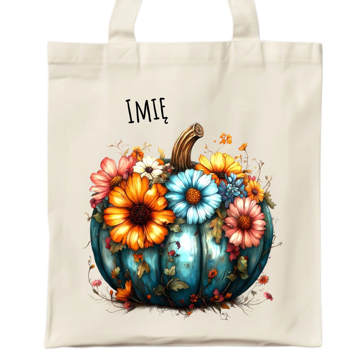 Torba jesienna - Kwiatowa dynia - personalizowana JS27 - StoryCups.pl