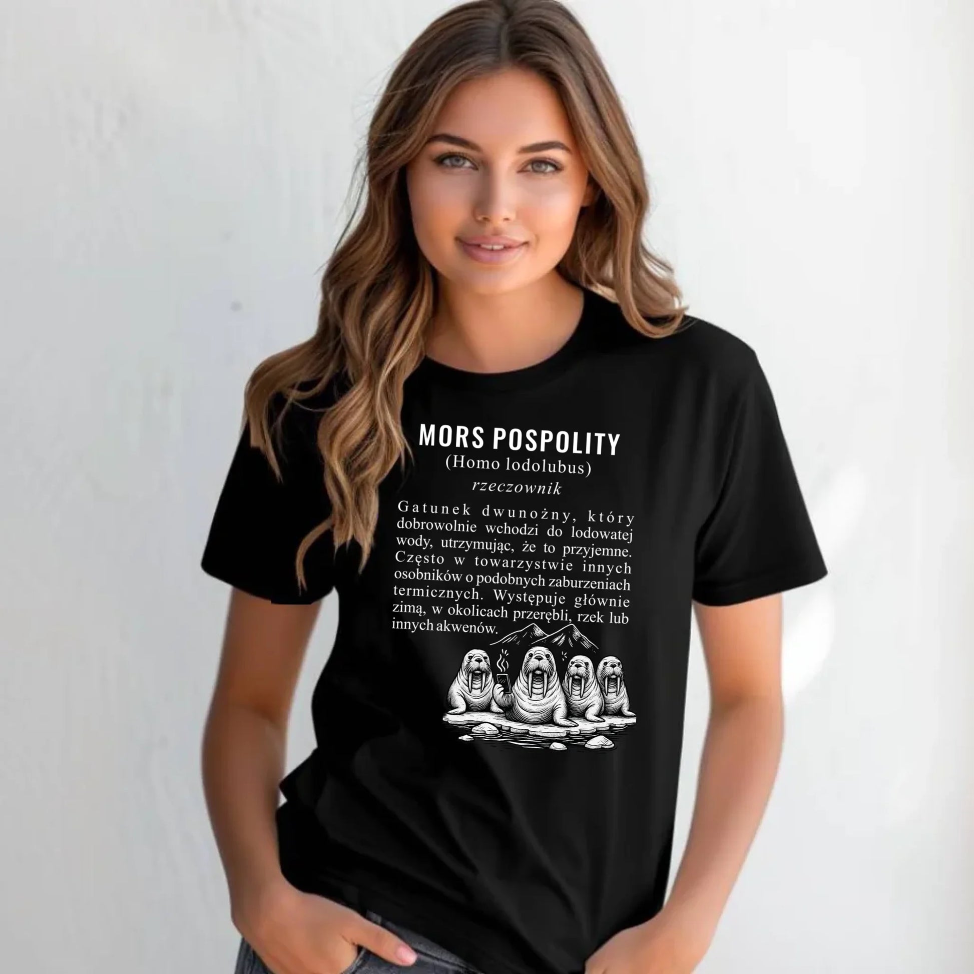Koszulka damska - prezent dla morsa - Mors pospolity [Homo lodolubus] HM12 - StoryCups.pl