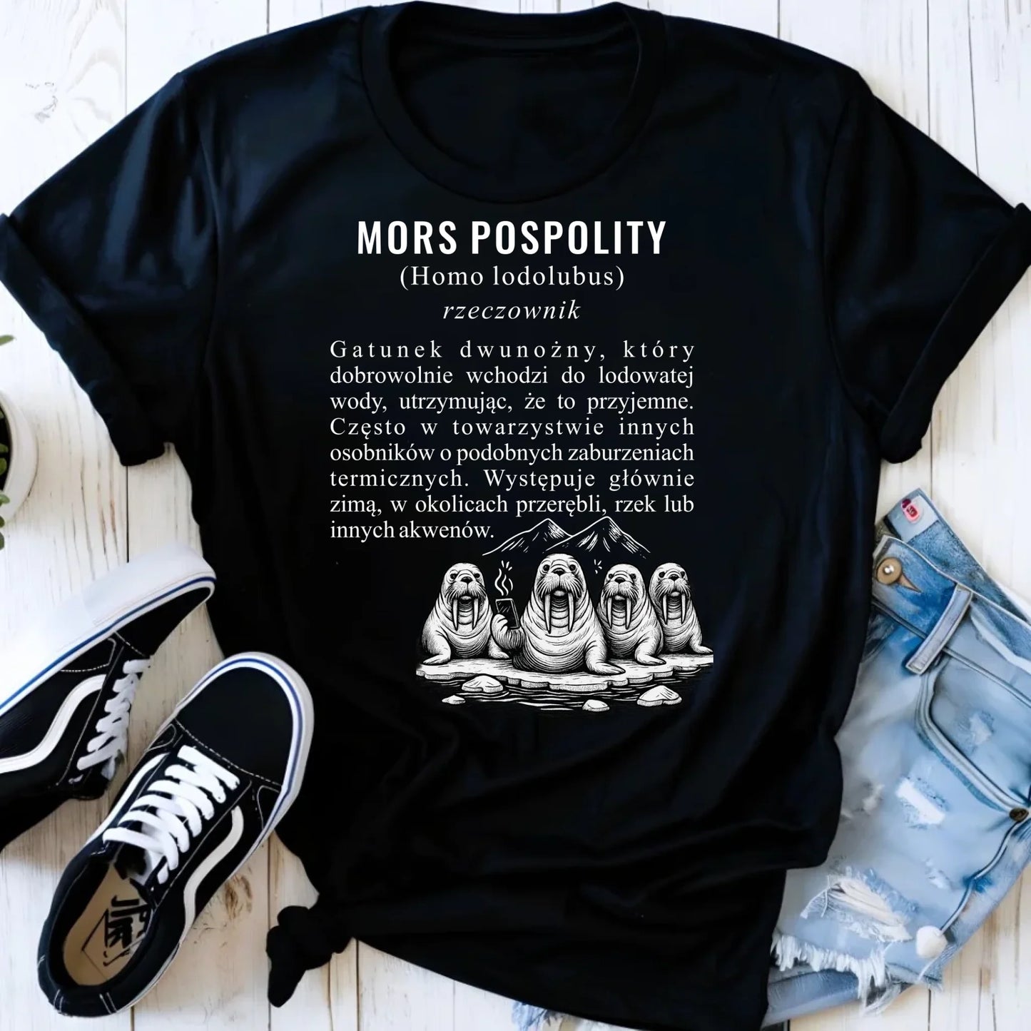 Koszulka damska - prezent dla morsa - Mors pospolity [Homo lodolubus] HM12 - StoryCups.pl