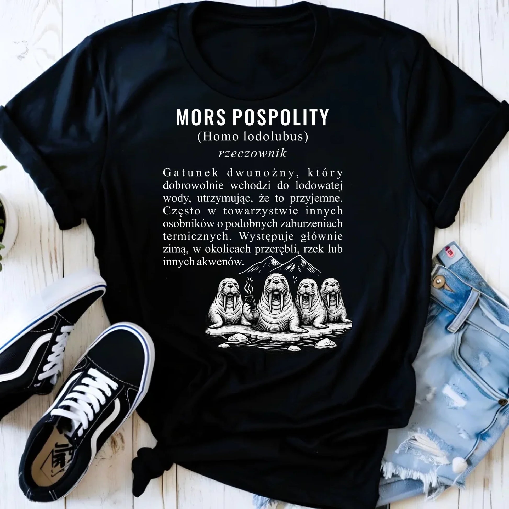 Koszulka damska - prezent dla morsa - Mors pospolity [Homo lodolubus] HM12 - StoryCups.pl