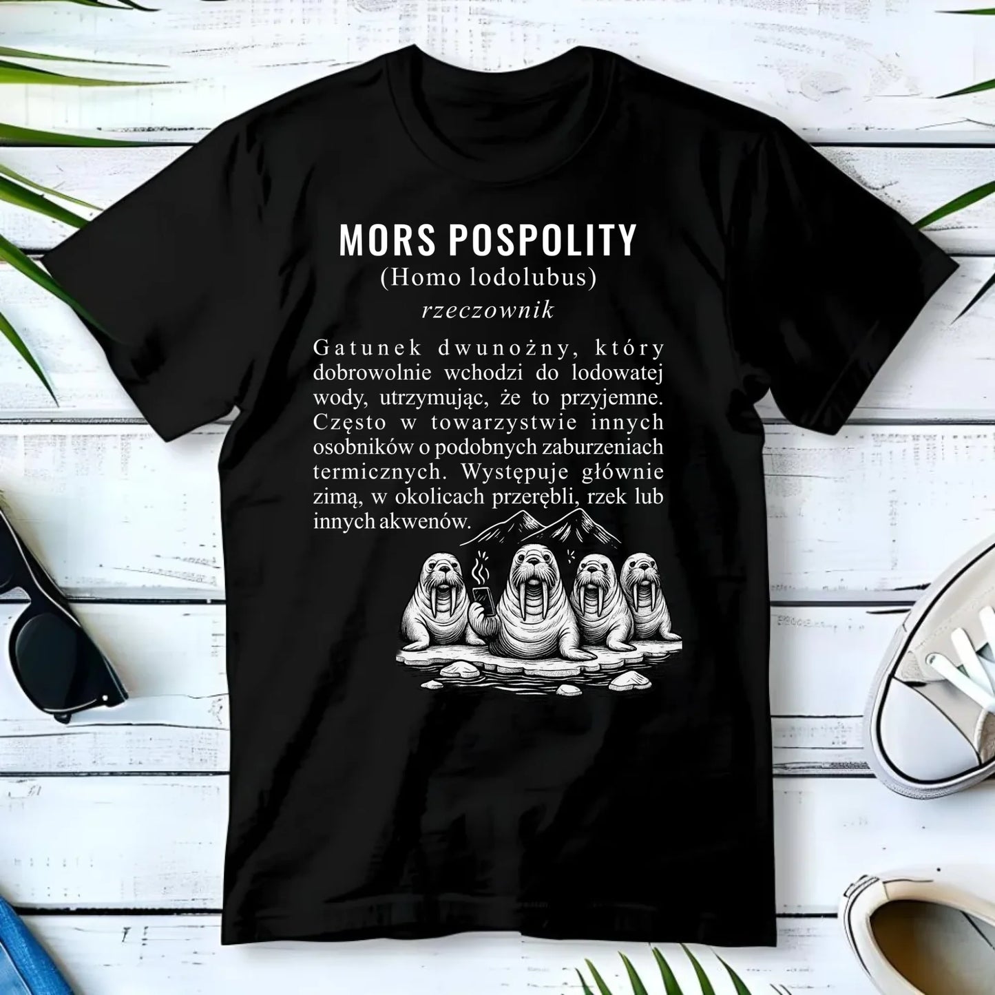 Koszulka męska - prezent dla morsa - Mors pospolity [Homo lodolubus] HM12 - StoryCups.pl