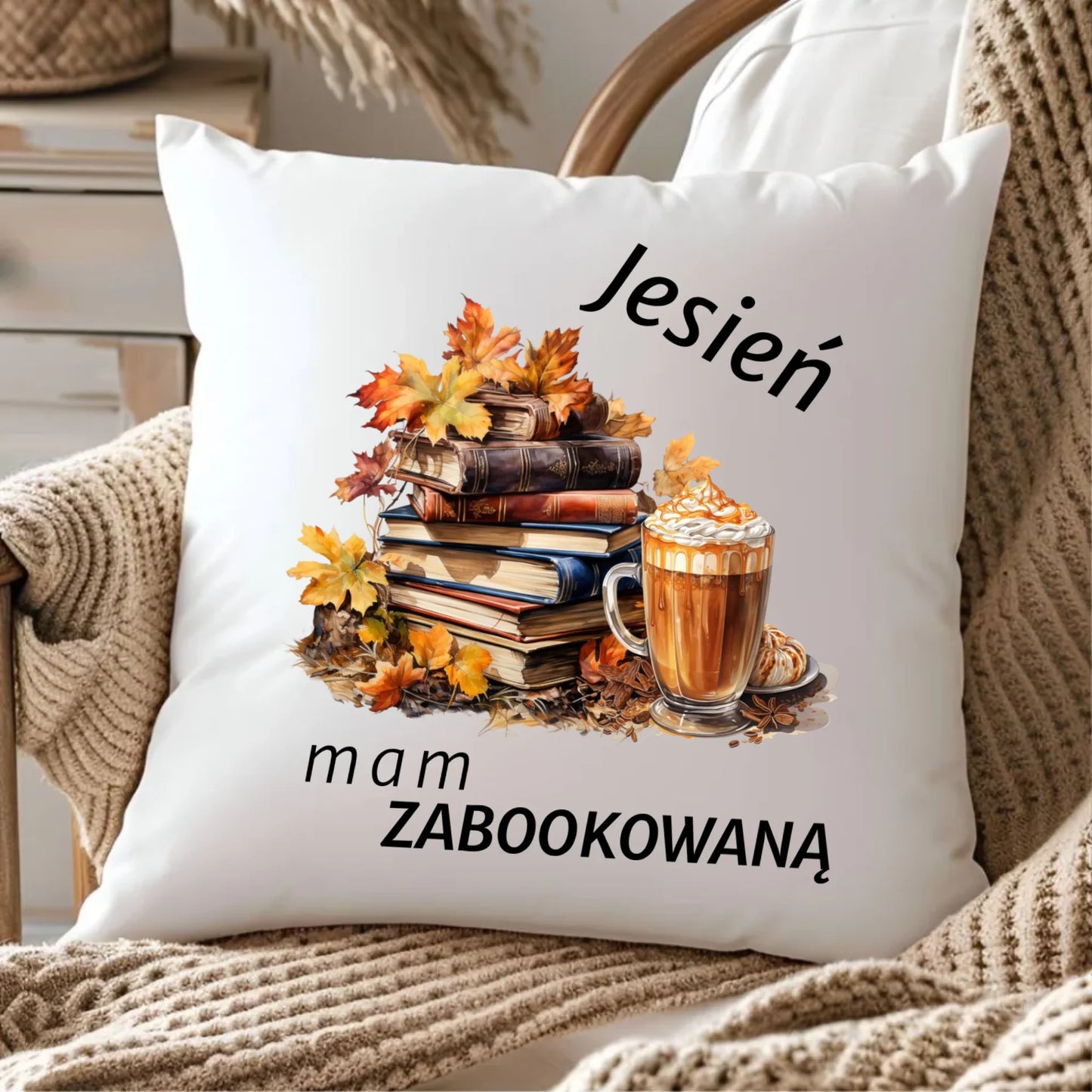 Poduszka jesienna - Jesień mam zabookowaną JS28 - StoryCups.pl
