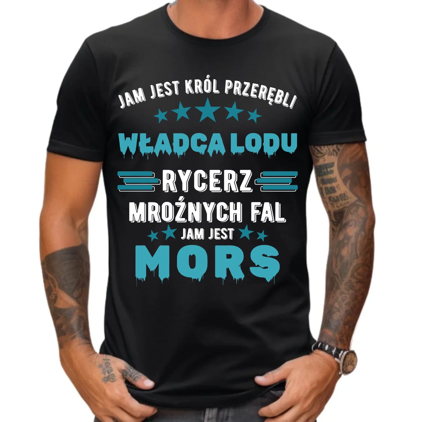 Koszulka męska - prezent dla morsa - Jam jest Król przerębli Jam jest mors HM13 - StoryCups.pl