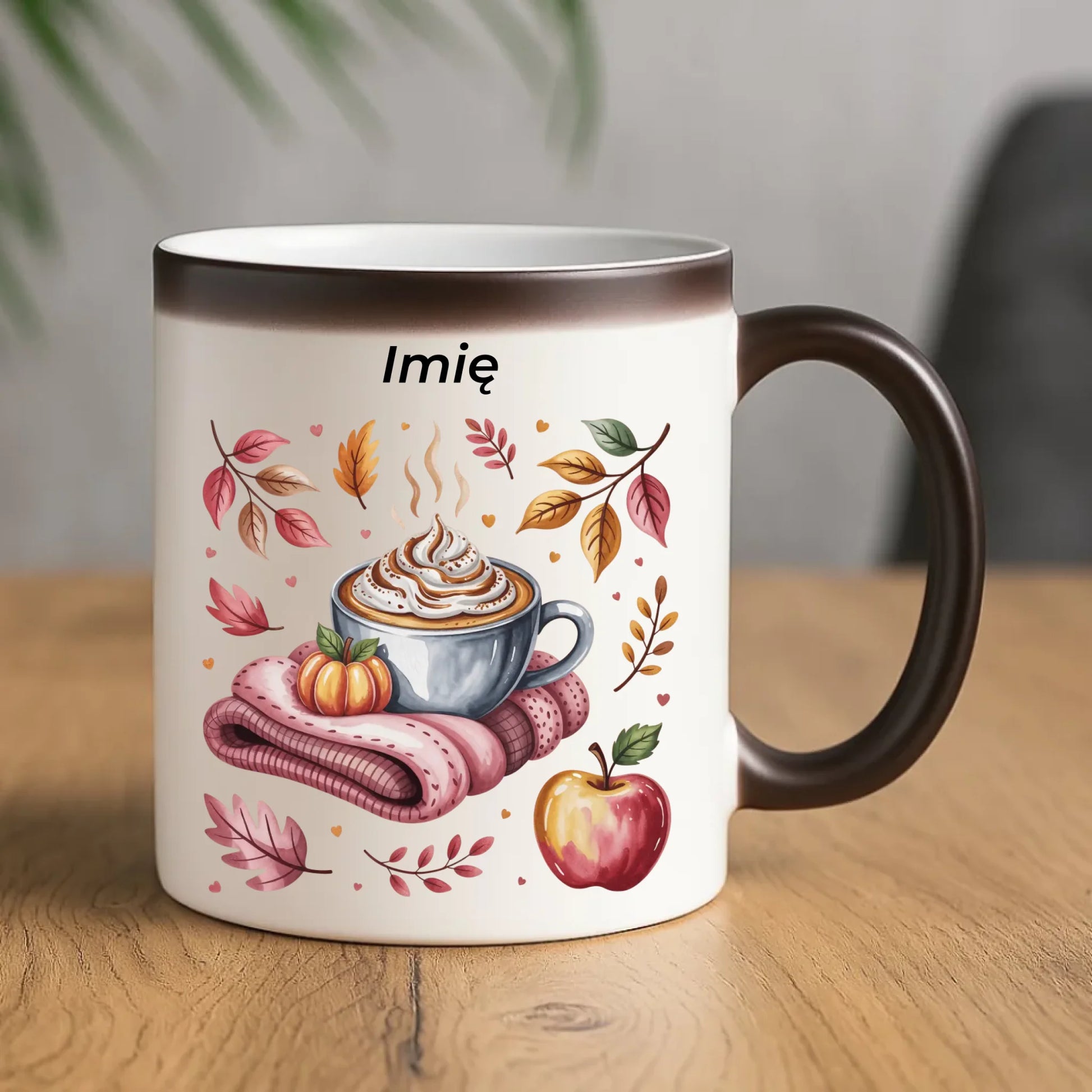 Kubek magiczny jesienny - Przytulna jesień - personalizowany JS29 - StoryCups.pl