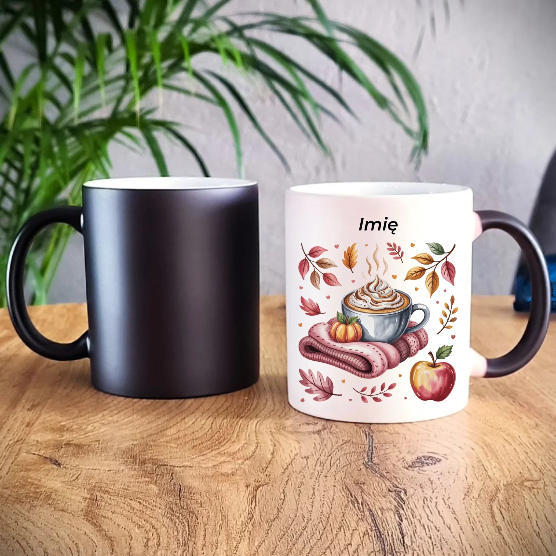 Kubek magiczny jesienny - Przytulna jesień - personalizowany JS29 - StoryCups.pl