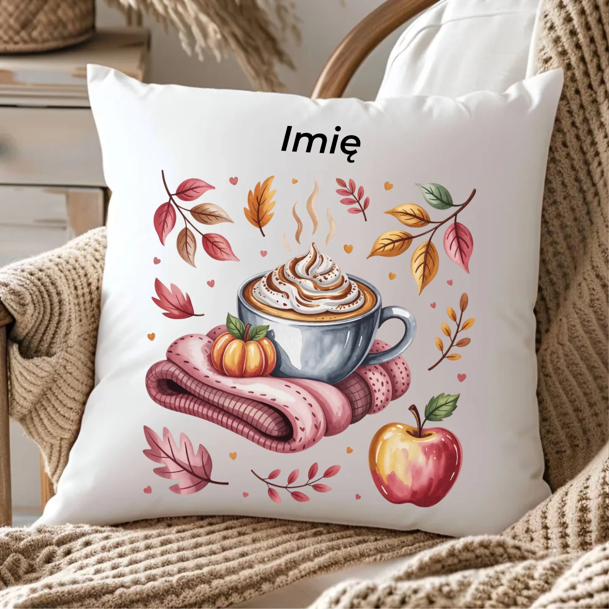 Poduszka jesienna - Przytulna jesień - personalizowana JS29 - StoryCups.pl