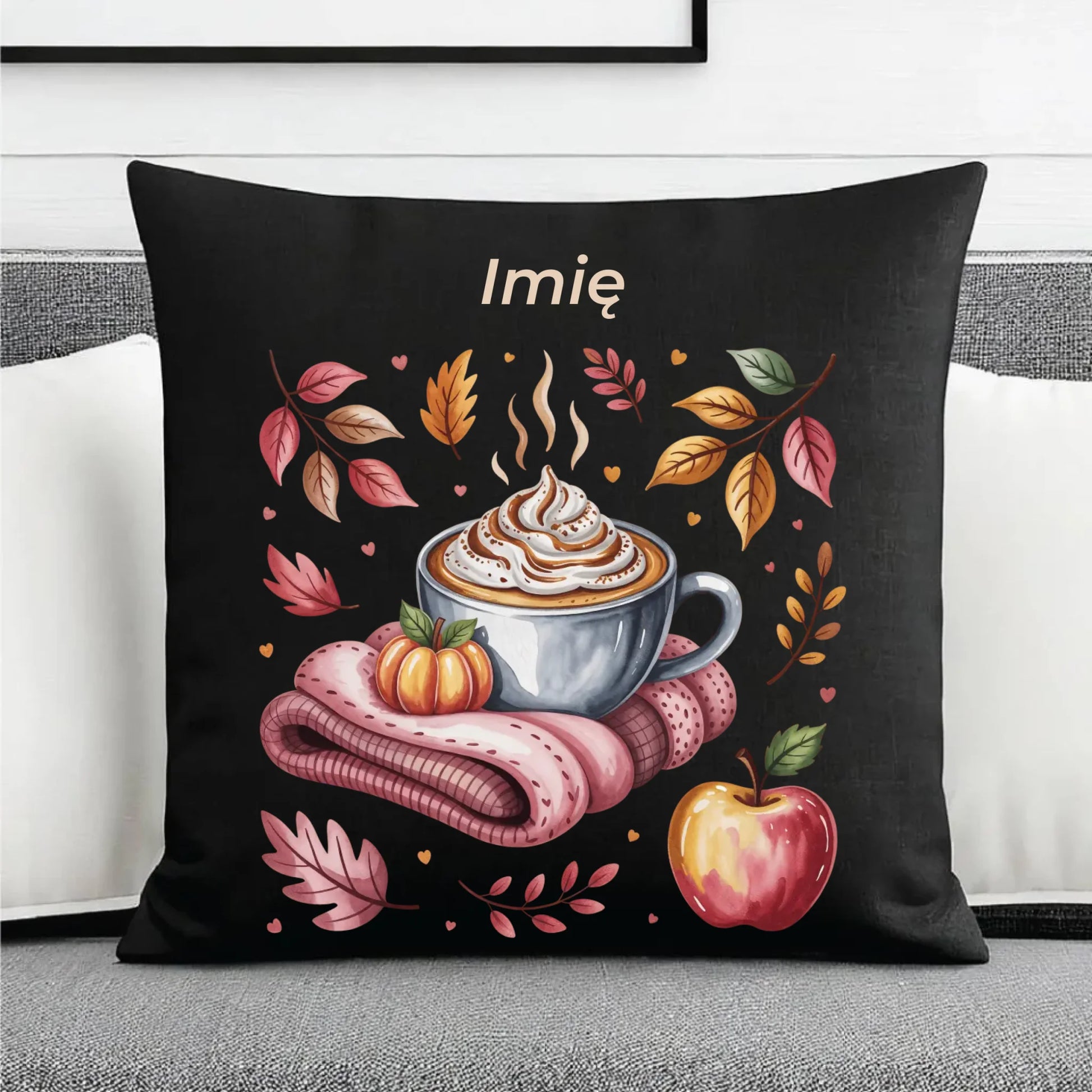 Poduszka dekoracyjna jesienna - Przytulna jesień - personalizowana JS29 - StoryCups.pl