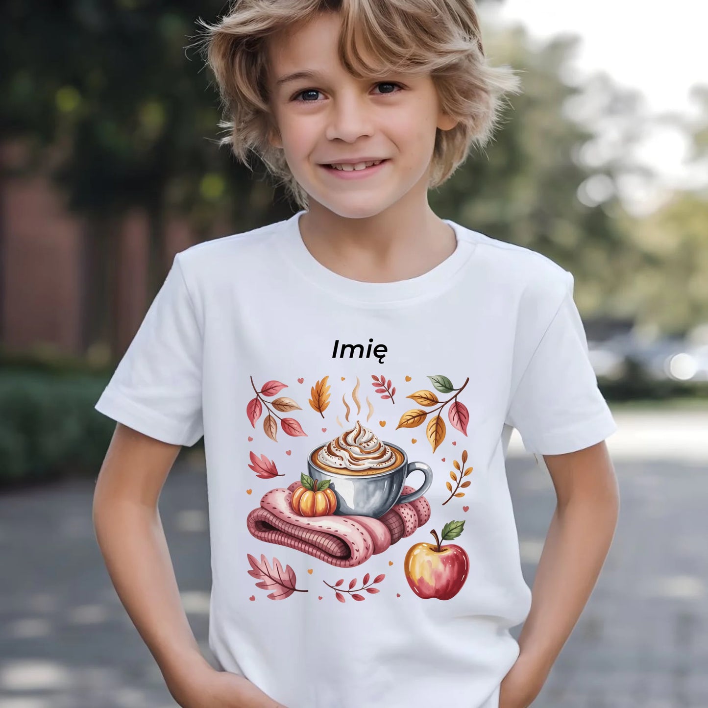 Koszulka dziecięca jesienna - Przytulna jesień - personalizowana JS29 - StoryCups.pl