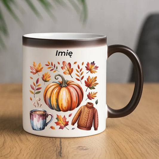 Kubek magiczny jesienny - Złota jesień - personalizowany JS30 - StoryCups.pl