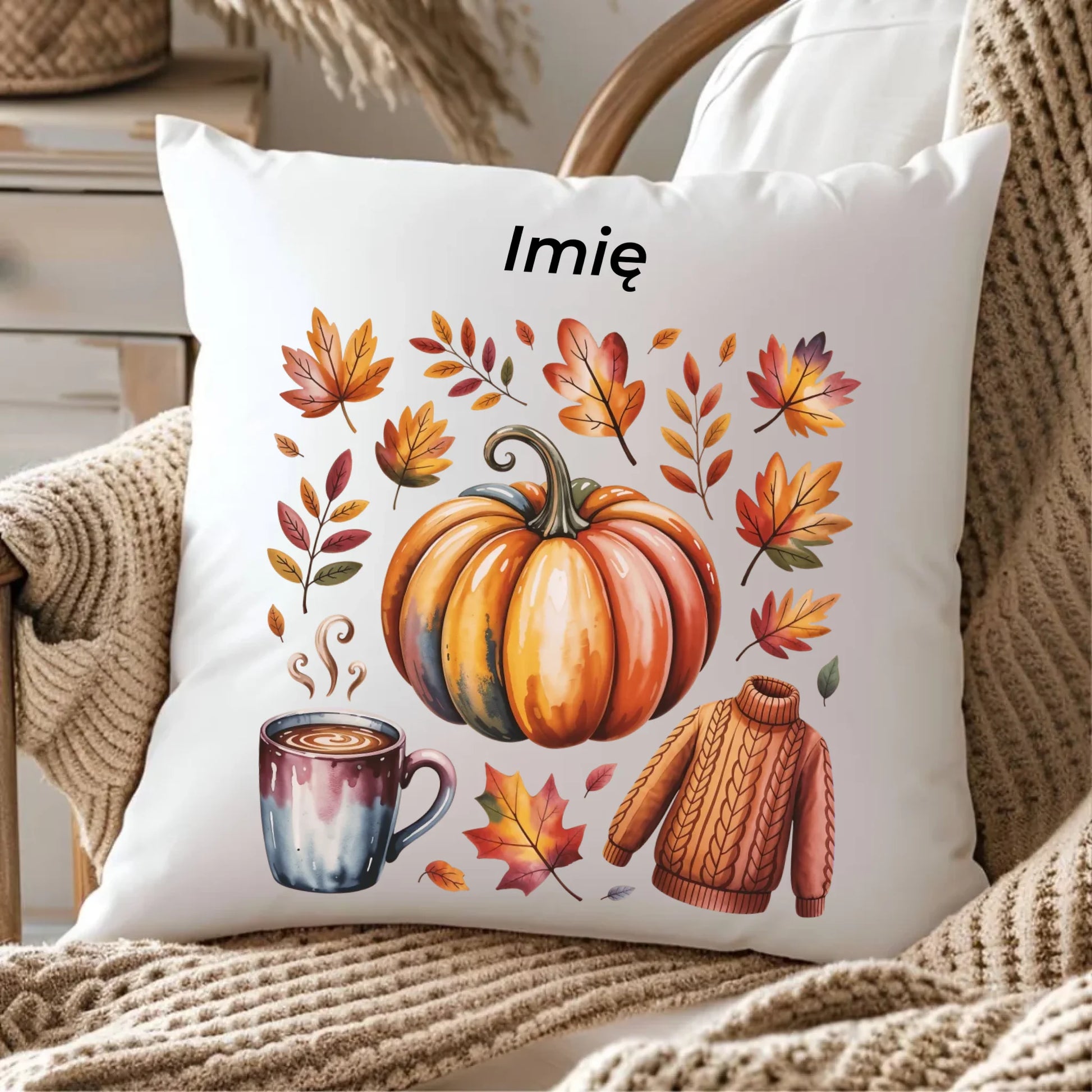 Poduszka jesienna - Złota jesień - personalizowana JS30 - StoryCups.pl