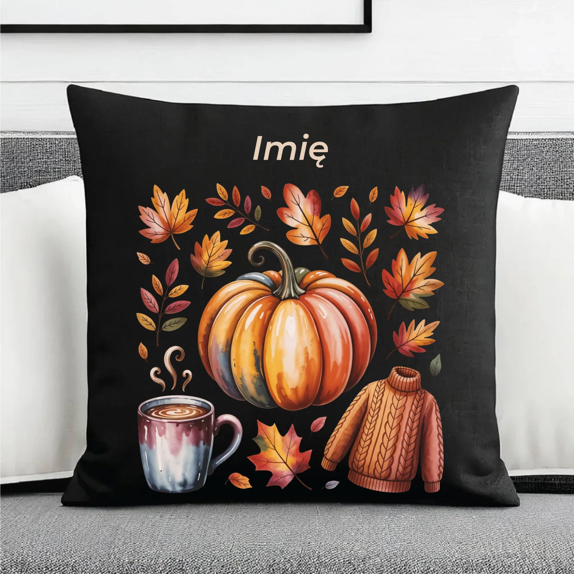 Poduszka dekoracyjna jesienna - Złota jesień - personalizowana JS30 - StoryCups.pl