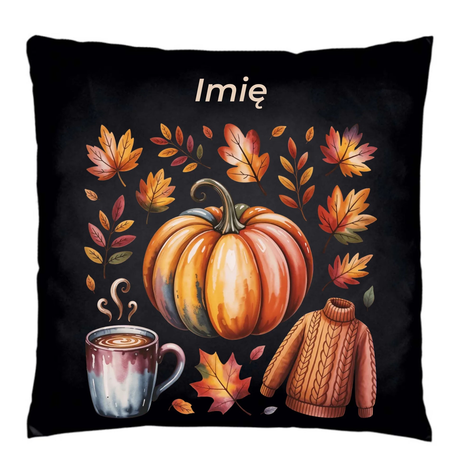 Poduszka dekoracyjna jesienna - Złota jesień - personalizowana JS30 - StoryCups.pl