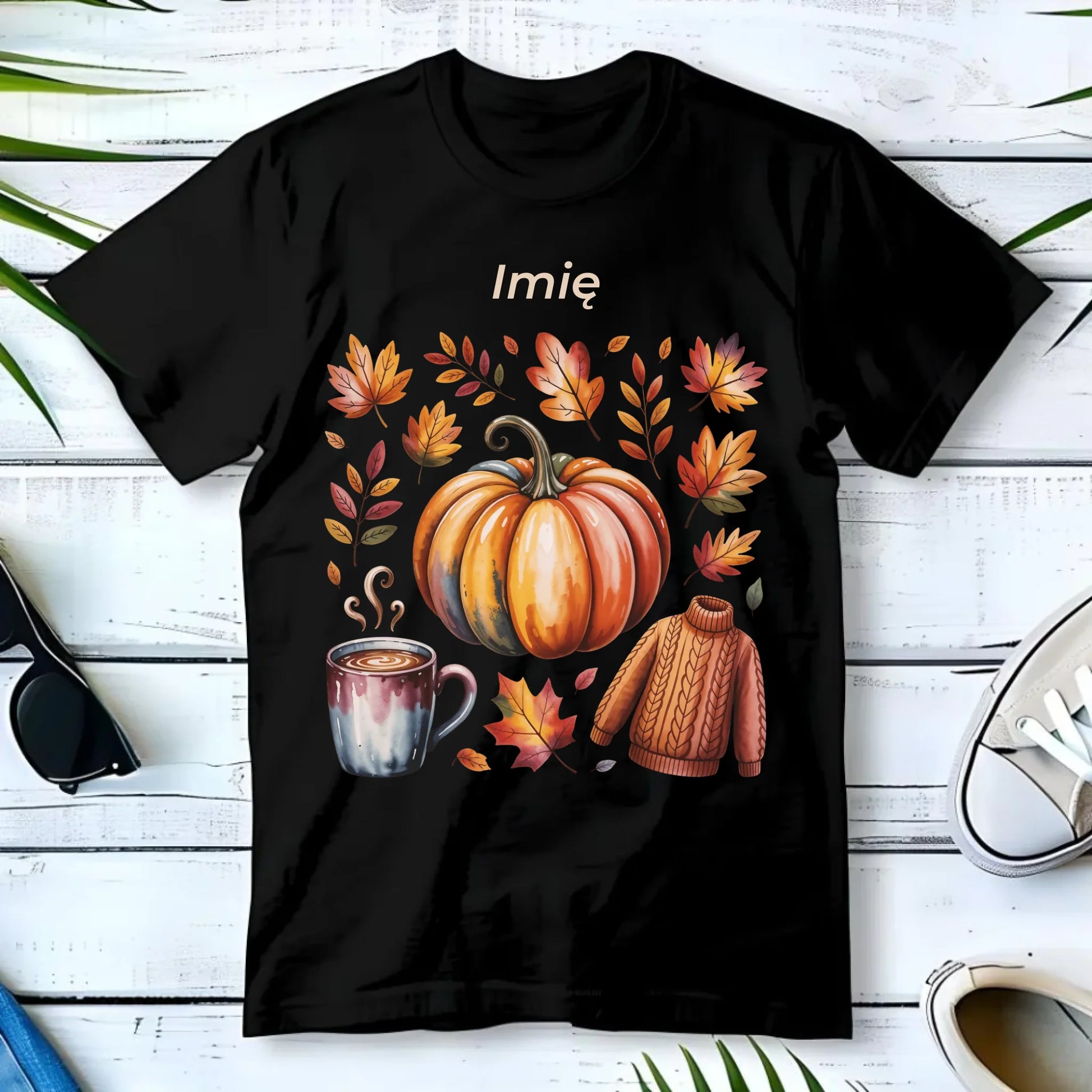 Koszulka męska jesienna - Złota jesień - personalizowana JS30 - StoryCups.pl