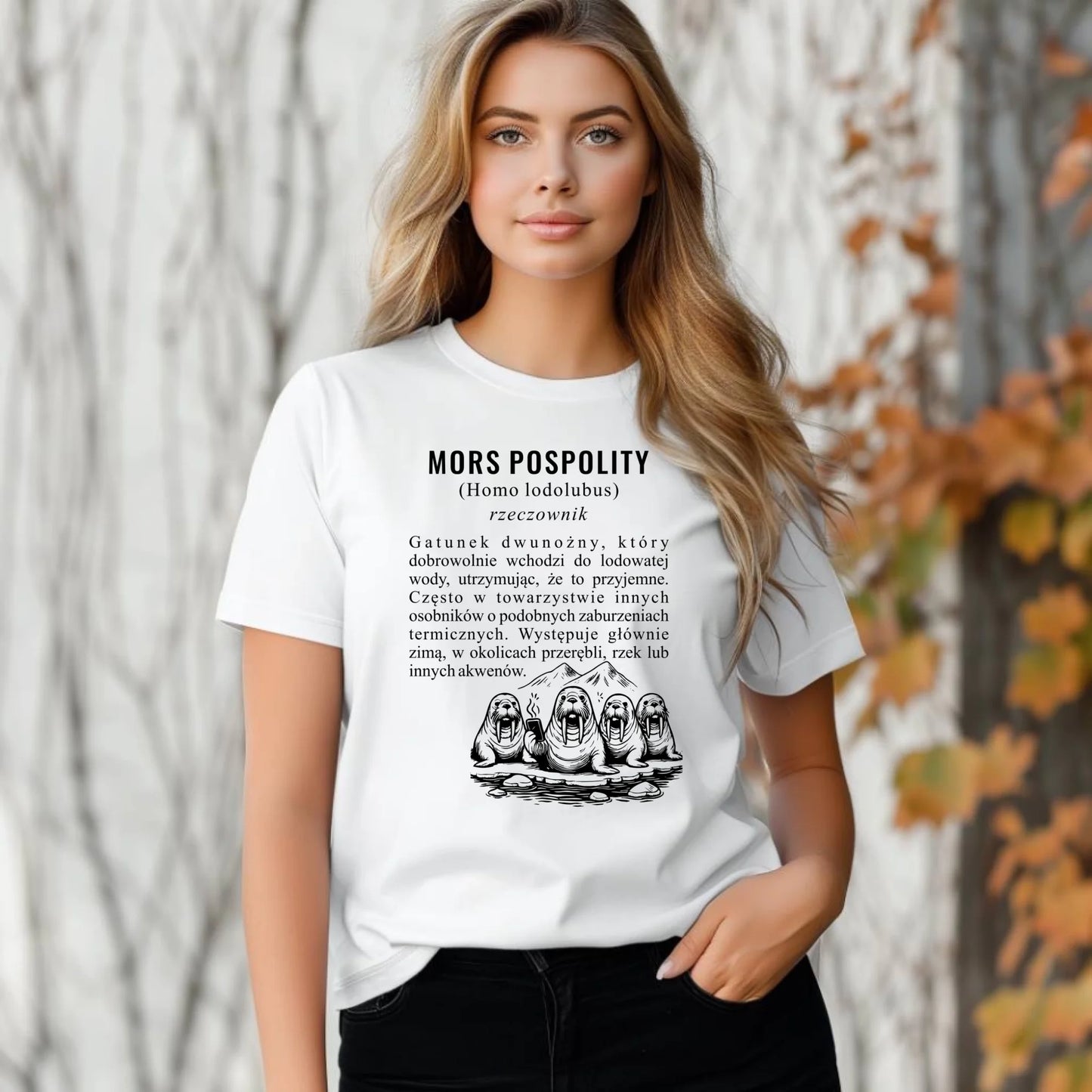 Koszulka damska - prezent dla morsa - Mors pospolity [Homo lodolubus] HM12 - StoryCups.pl