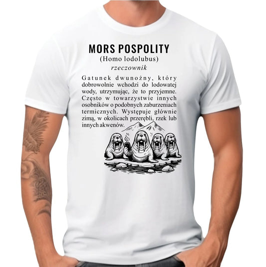 Koszulka męska - prezent dla morsa - Mors pospolity [Homo lodolubus] HM12 - StoryCups.pl