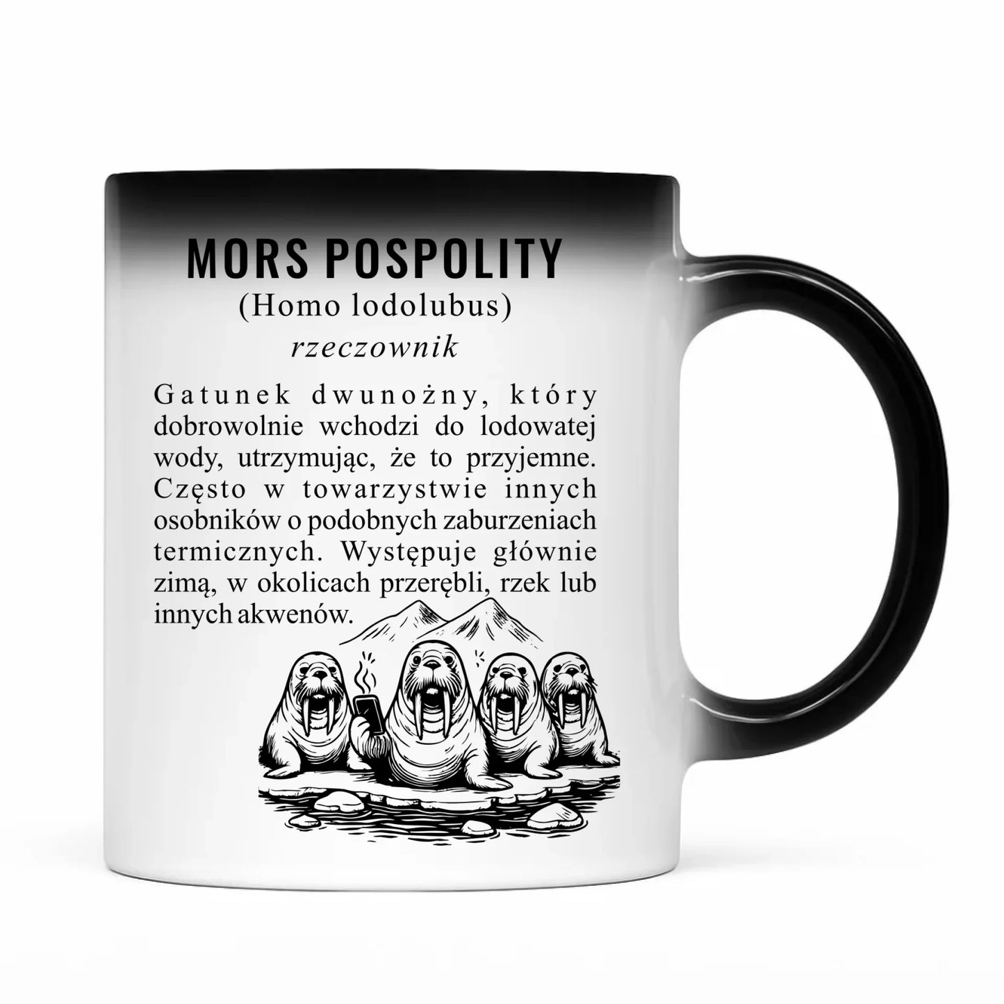 Kubek magiczny - prezent dla morsa - Mors pospolity [Homo lodolubus] HM12 - StoryCups.pl