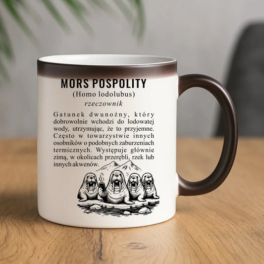 Kubek magiczny - prezent dla morsa - Mors pospolity [Homo lodolubus] HM12 - StoryCups.pl