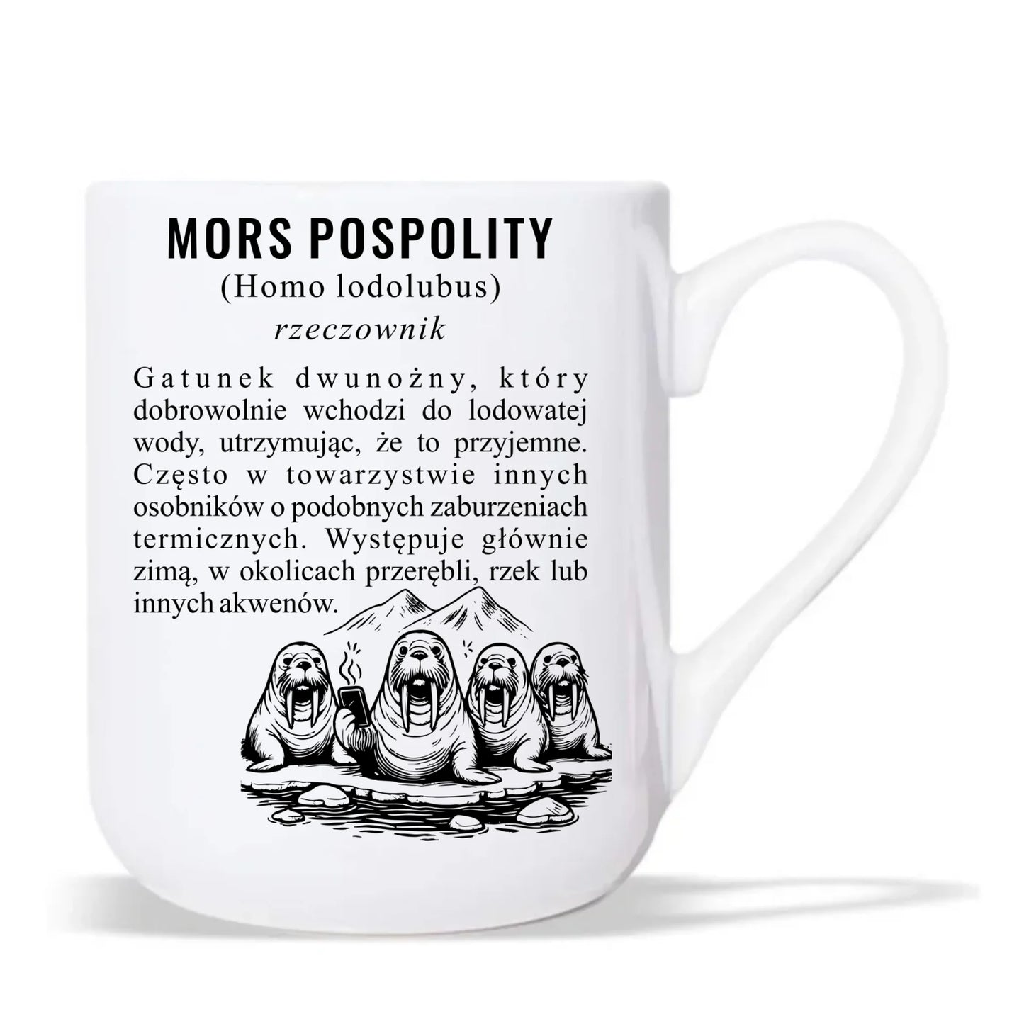 Kubek elegant - prezent dla morsa - Mors pospolity [Homo lodolubus] HM12 - StoryCups.pl