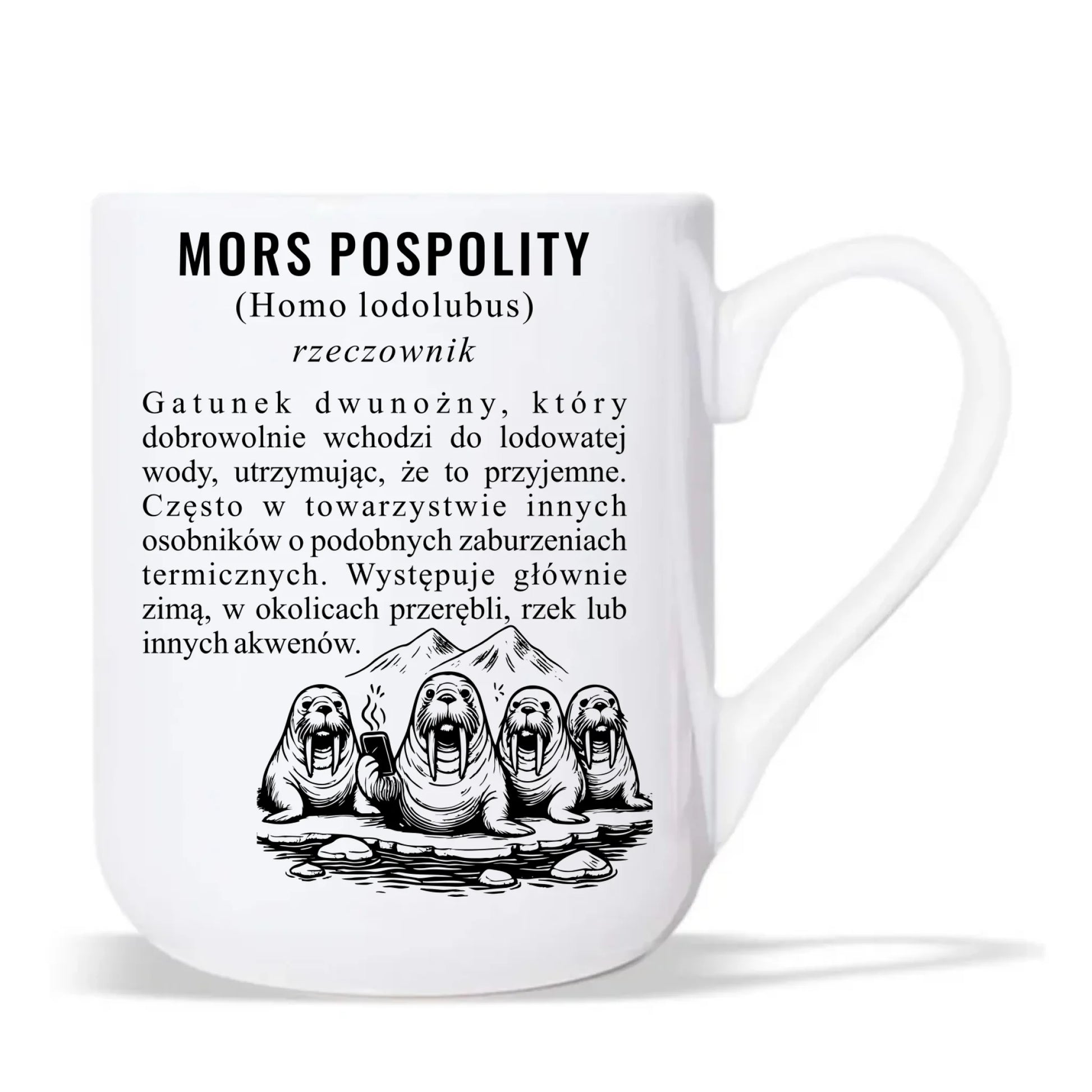 Kubek elegant - prezent dla morsa - Mors pospolity [Homo lodolubus] HM12 - StoryCups.pl