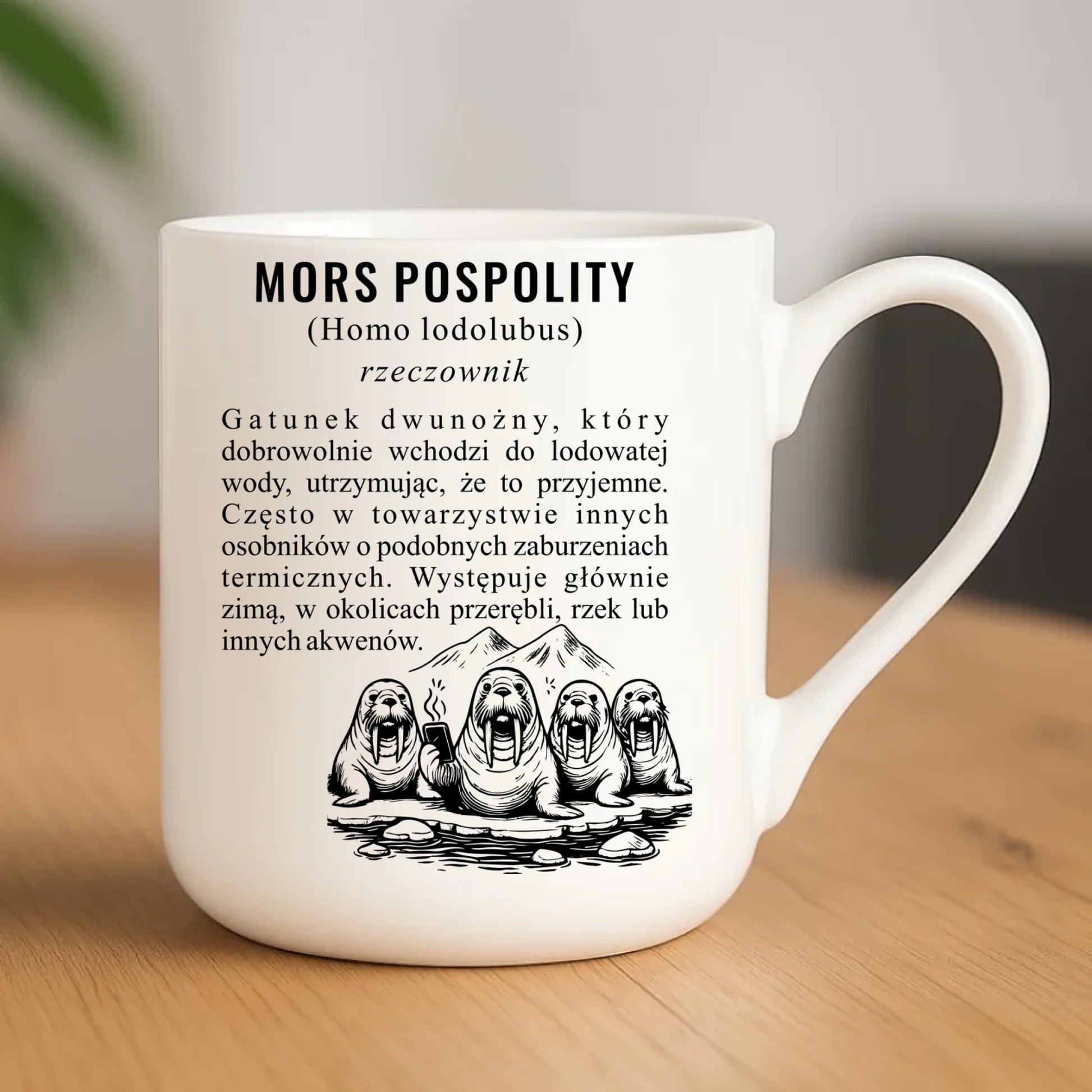 Kubek elegant - prezent dla morsa - Mors pospolity [Homo lodolubus] HM12 - StoryCups.pl