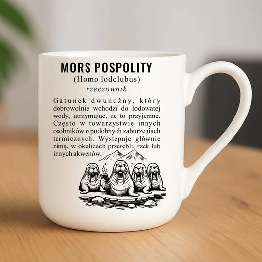 Kubek elegant - prezent dla morsa - Mors pospolity [Homo lodolubus] HM12 - StoryCups.pl