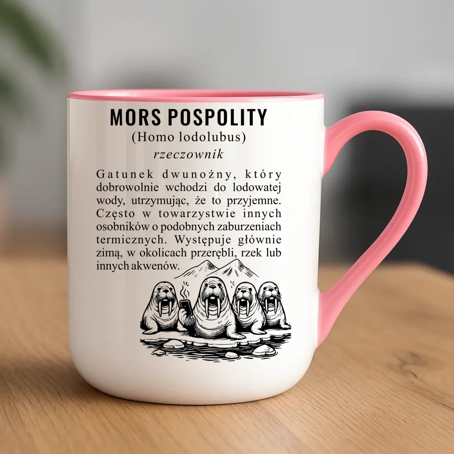 Kubek elegant - prezent dla morsa - Mors pospolity [Homo lodolubus] HM12 - StoryCups.pl