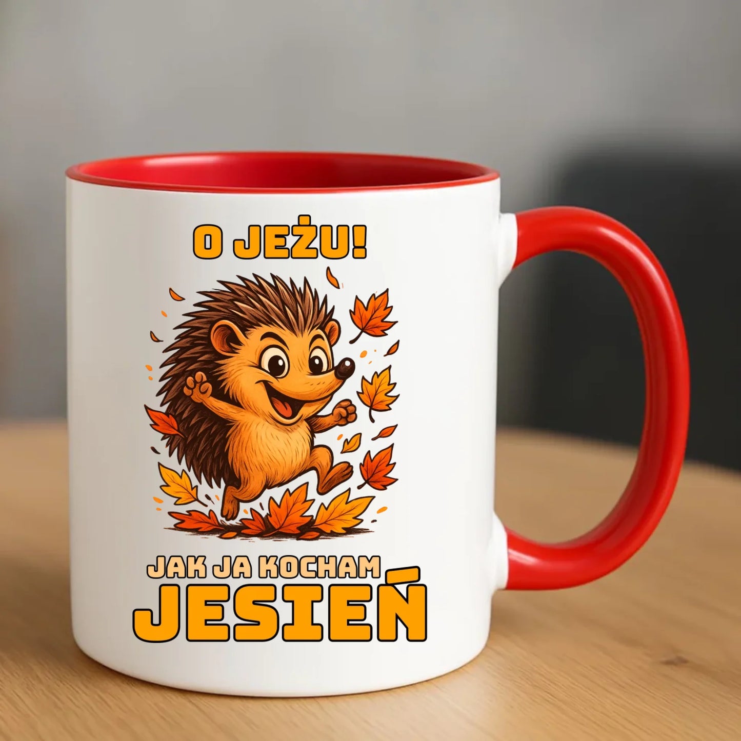 Kubek jesienny - O JEŻU! Jak ja kocham jesień JS31 - StoryCups.pl