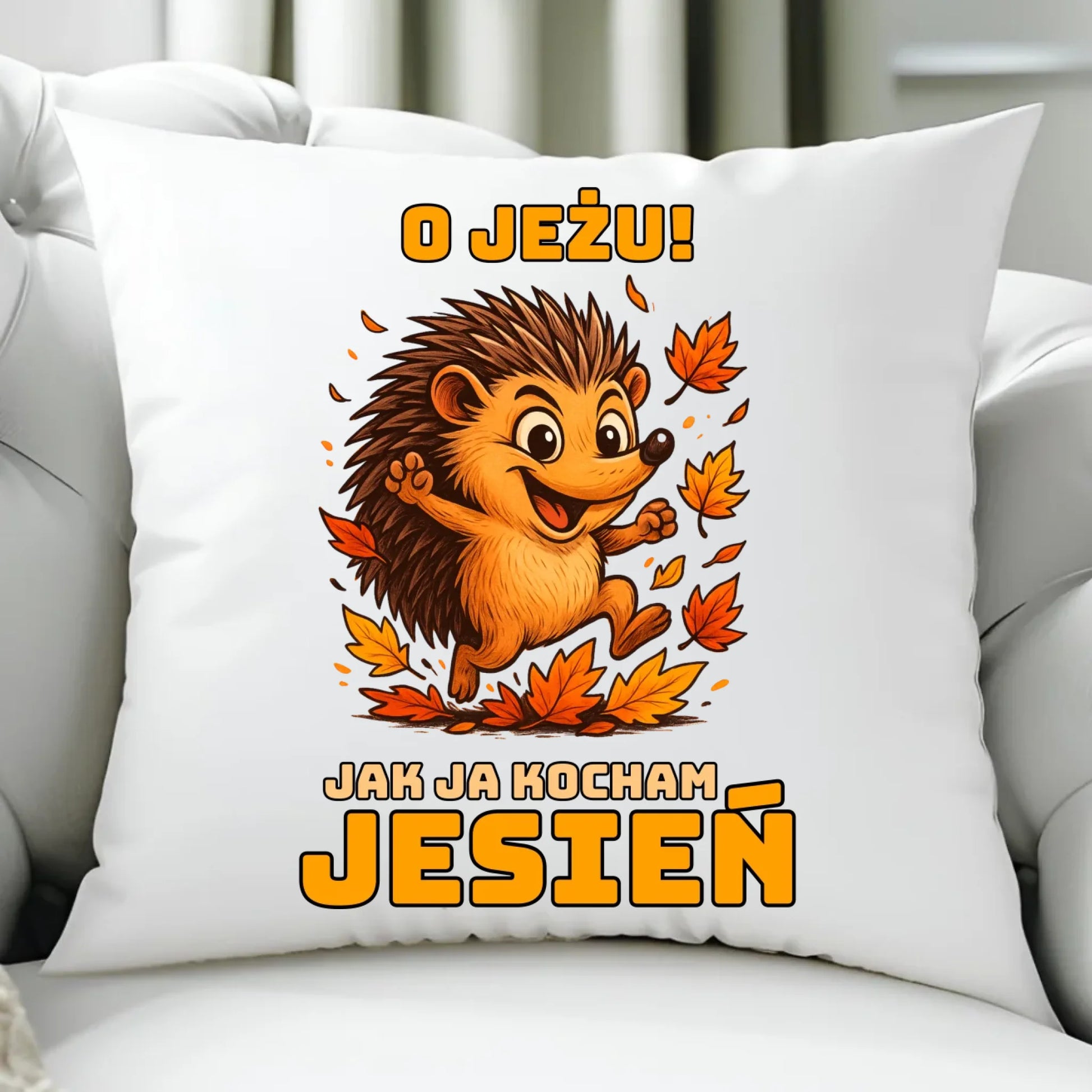Poduszka jesienna - O JEŻU! Jak ja kocham jesień JS31 - StoryCups.pl