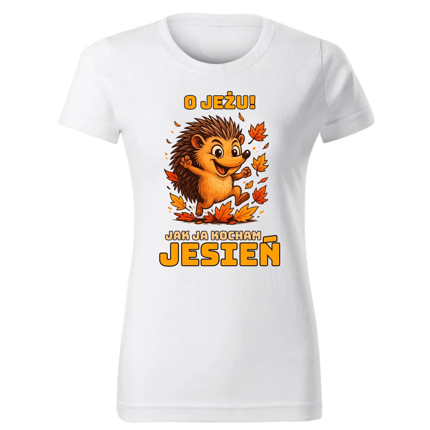 Koszulka damska jesienna - O JEŻU! Jak ja kocham jesień JS31 - StoryCups.pl