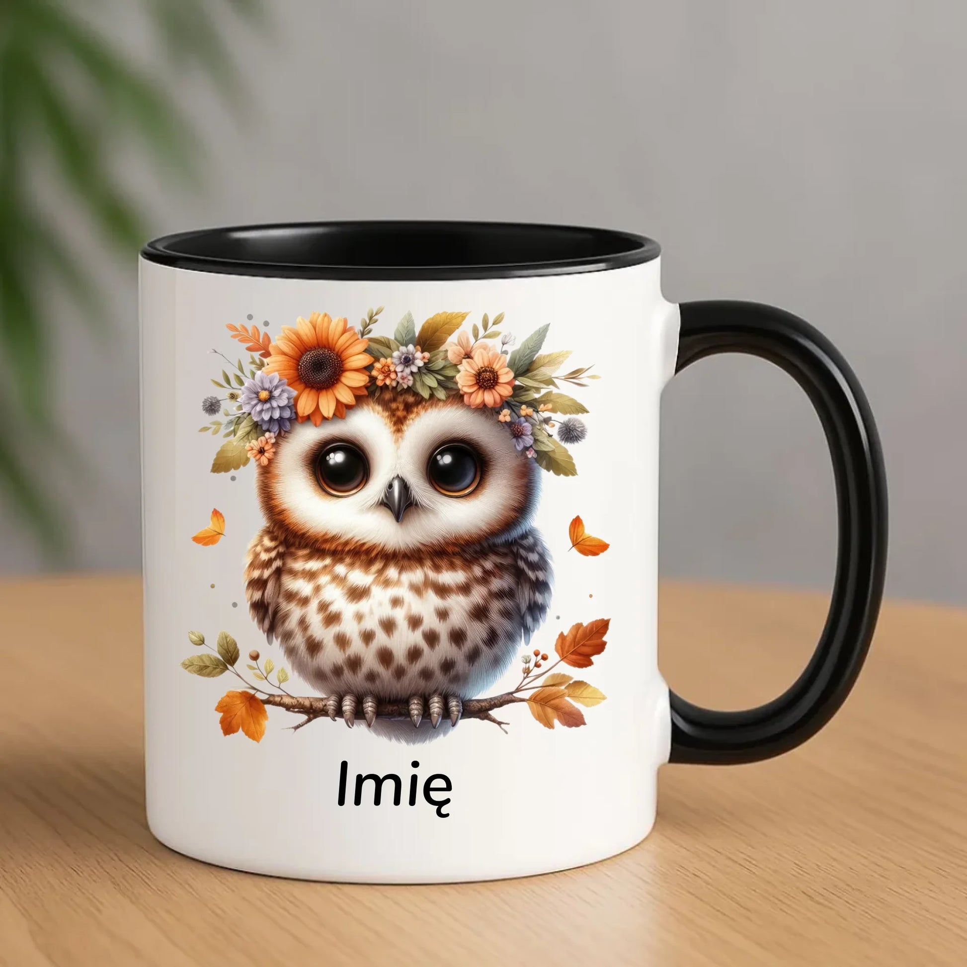 Kubek jesienny - Sowa w kwiatach JS32 - StoryCups.pl