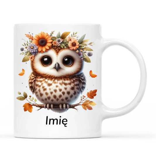 Kubek jesienny - Sowa w kwiatach JS32 - StoryCups.pl