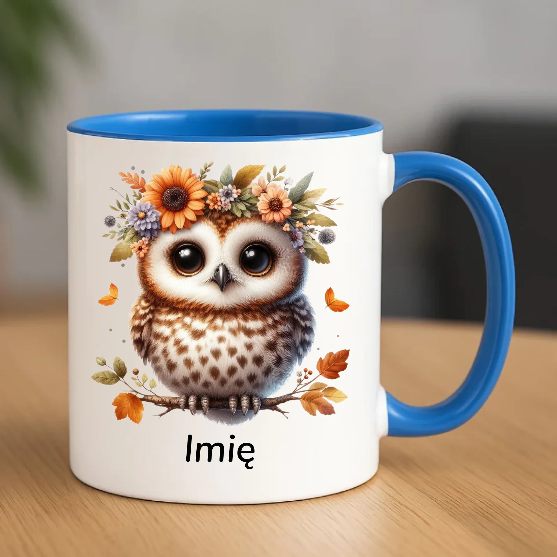 Kubek jesienny - Sowa w kwiatach JS32 - StoryCups.pl