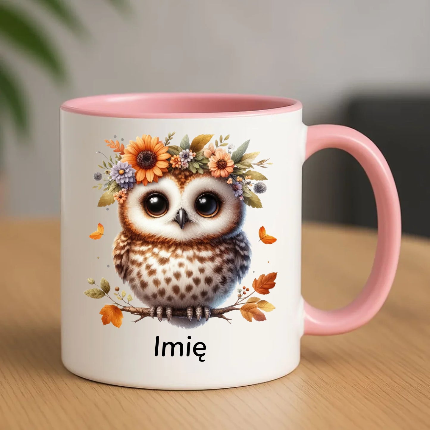 Kubek jesienny - Sowa w kwiatach JS32 - StoryCups.pl