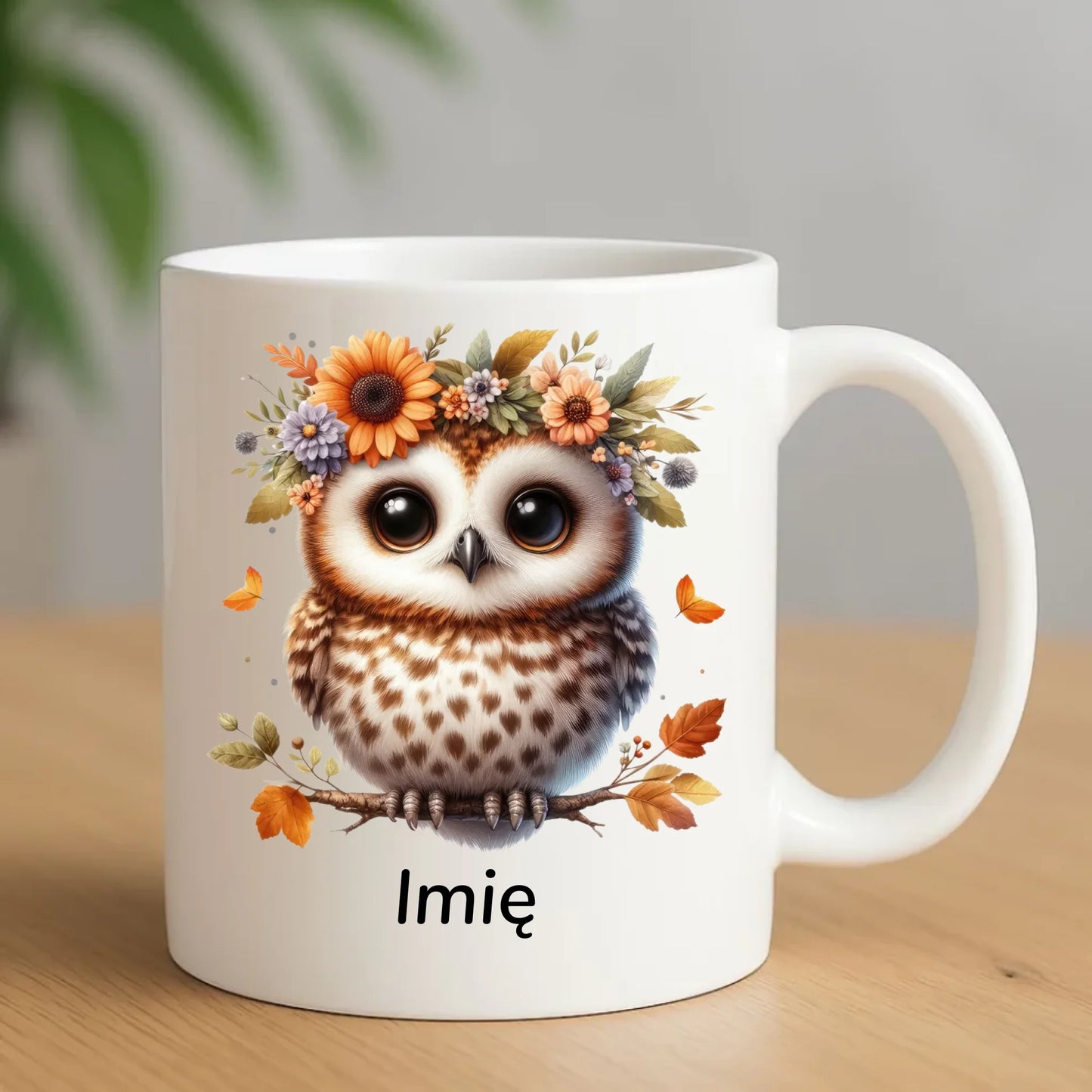 Kubek jesienny - Sowa w kwiatach JS32 - StoryCups.pl