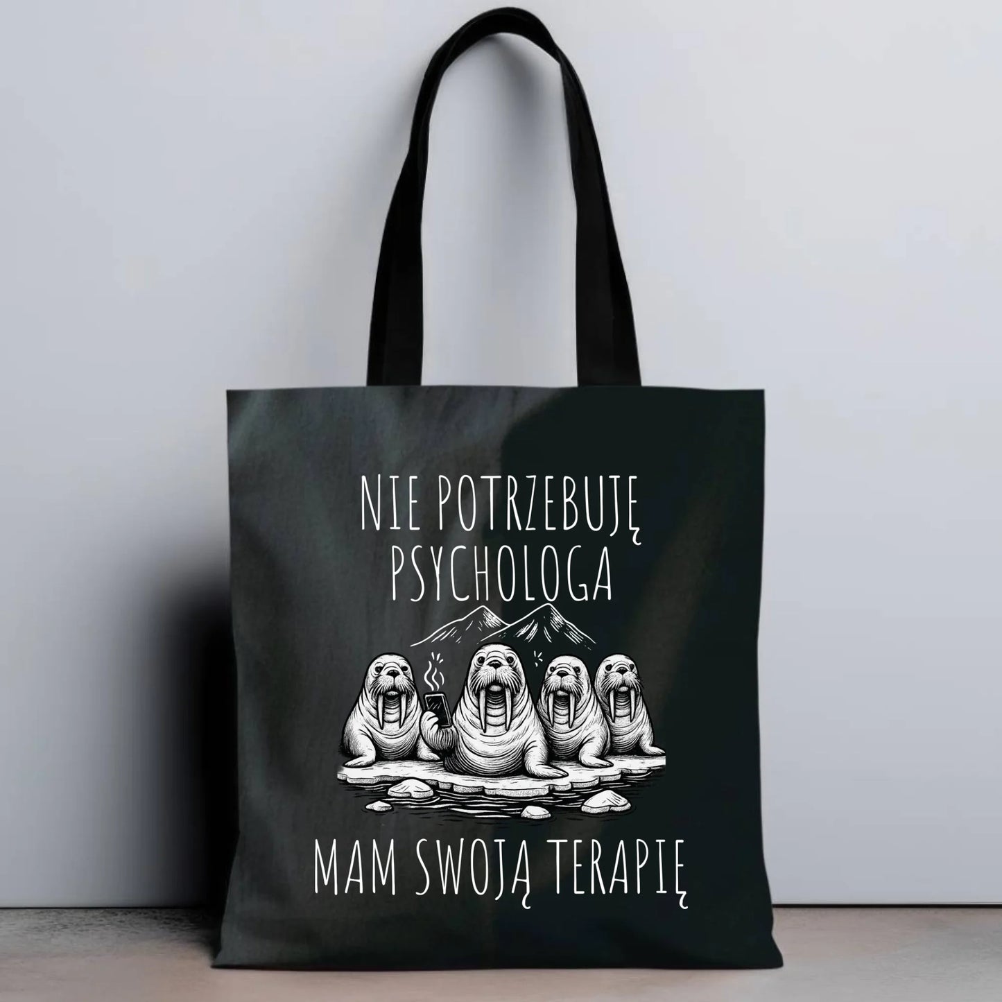 Torba - prezent dla morsa - Nie potrzebuję psychologa HM14 - StoryCups.pl