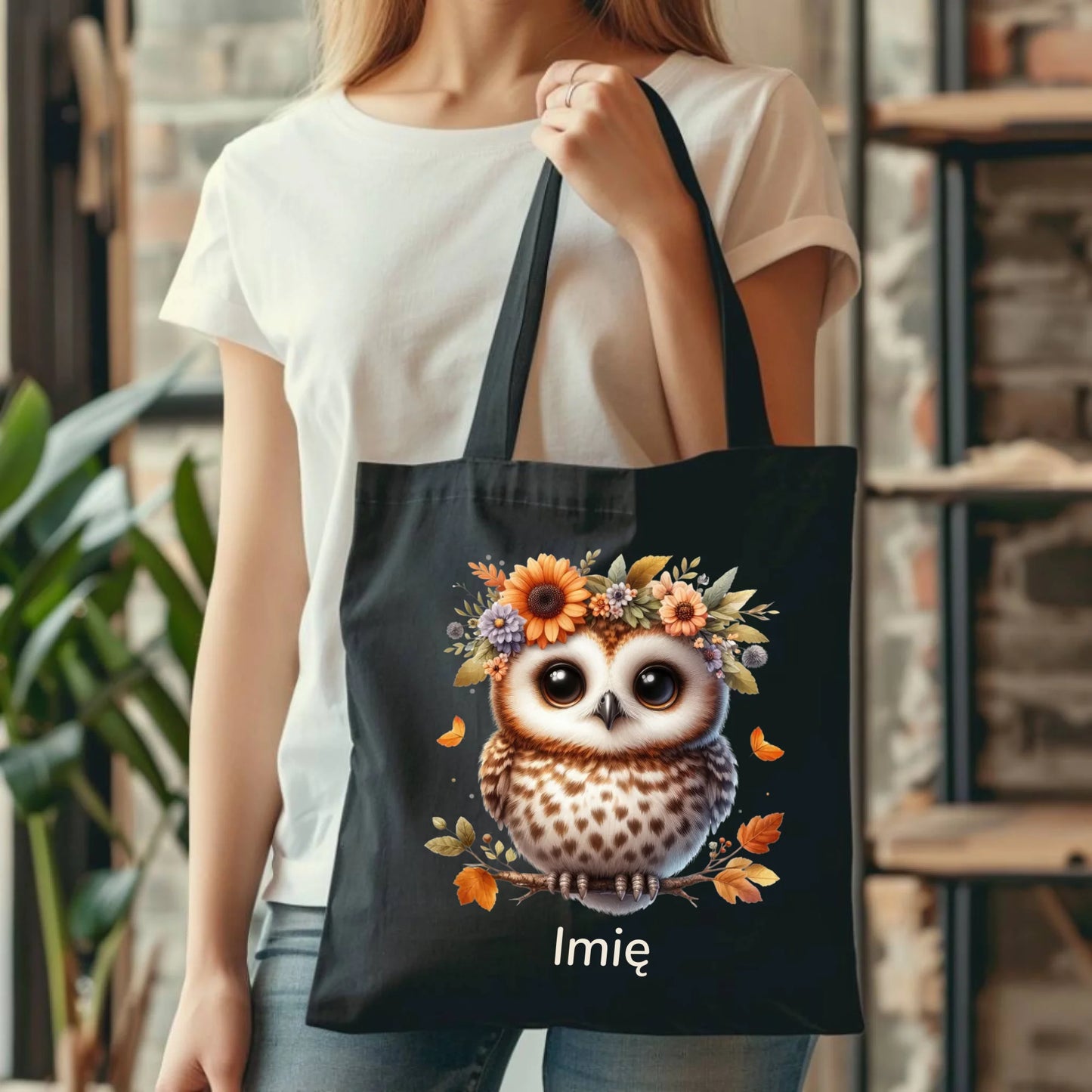 Torba jesienna - Sowa w kwiatach JS32 - StoryCups.pl