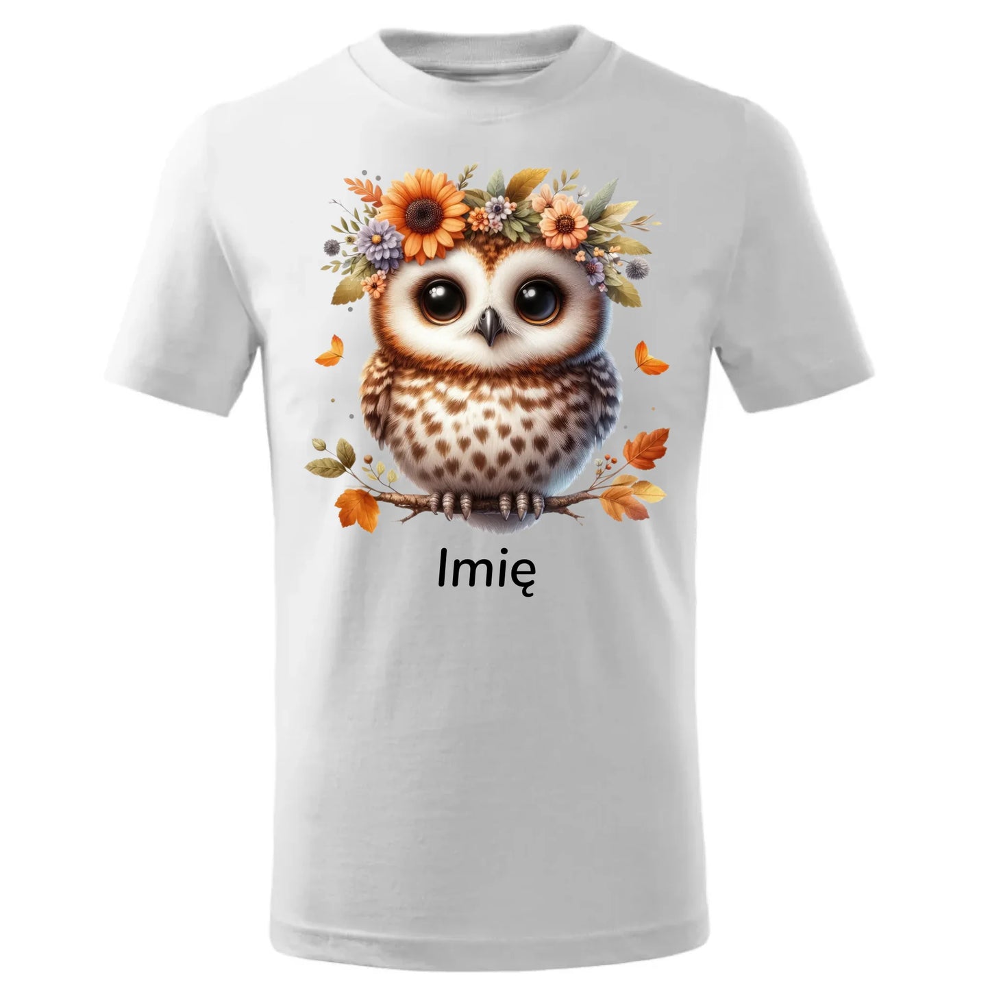 Koszulka dziecięca jesienna - Sowa w kwiatach JS32 - StoryCups.pl