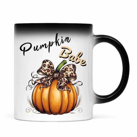 Kubek magiczny jesienny - Pumpkin Babe - dla miłośniczki dyni JS33 - StoryCups.pl