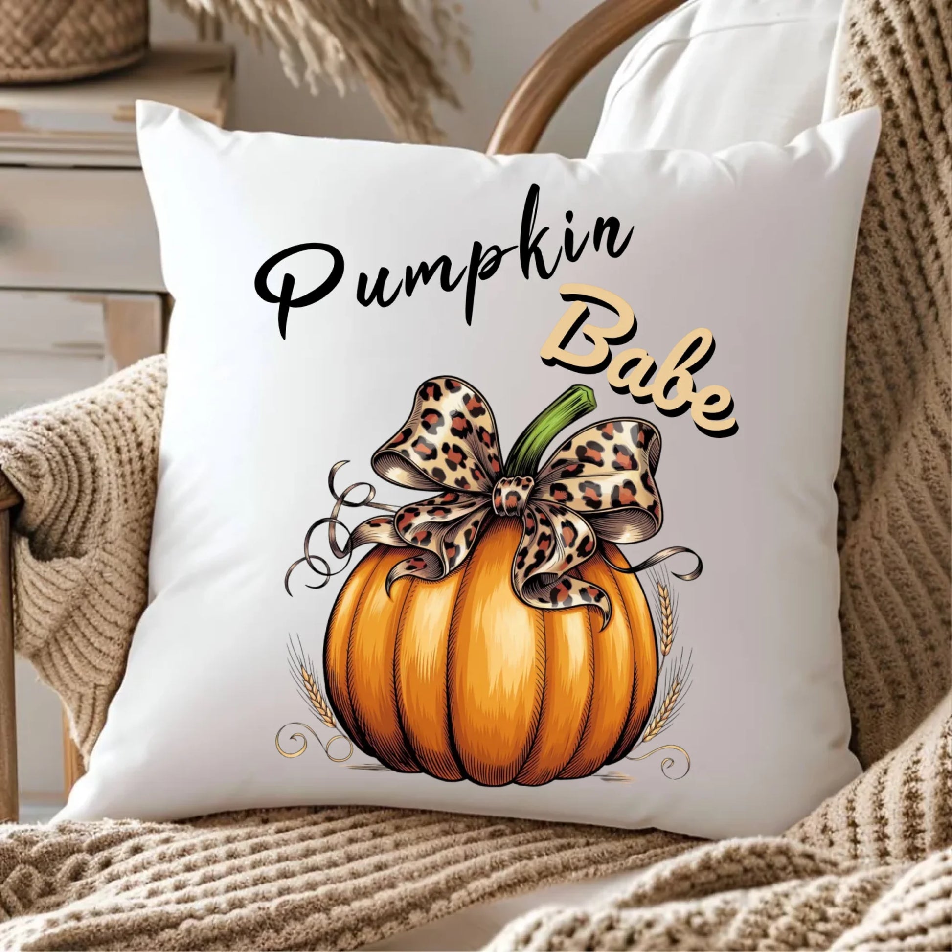 Poduszka jesienna - Pumpkin Babe - dla miłośniczki dyni JS33 - StoryCups.pl