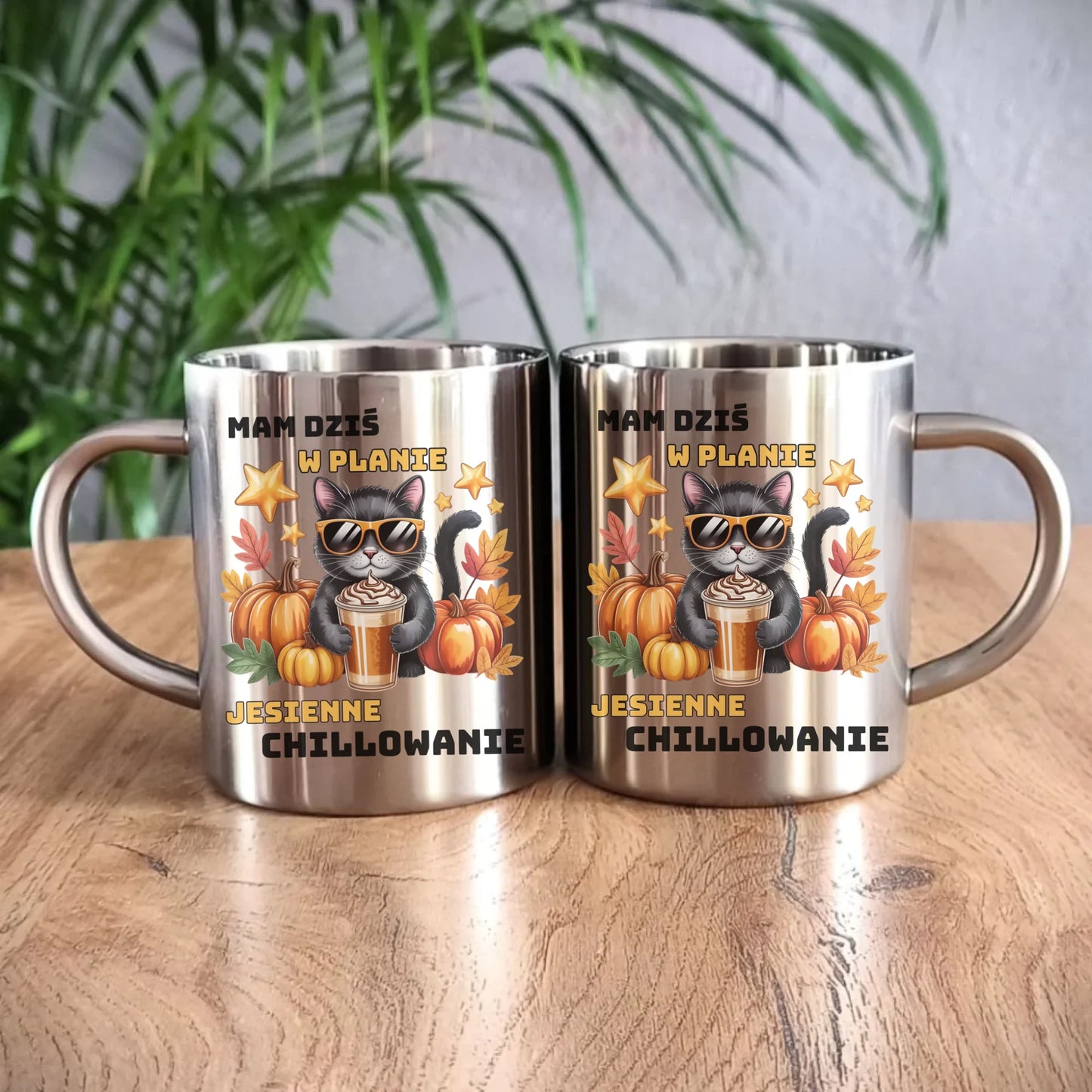 Kubek metalowy jesienny - Mam dziś w planie jesienne chillowanie JS34 - StoryCups.pl