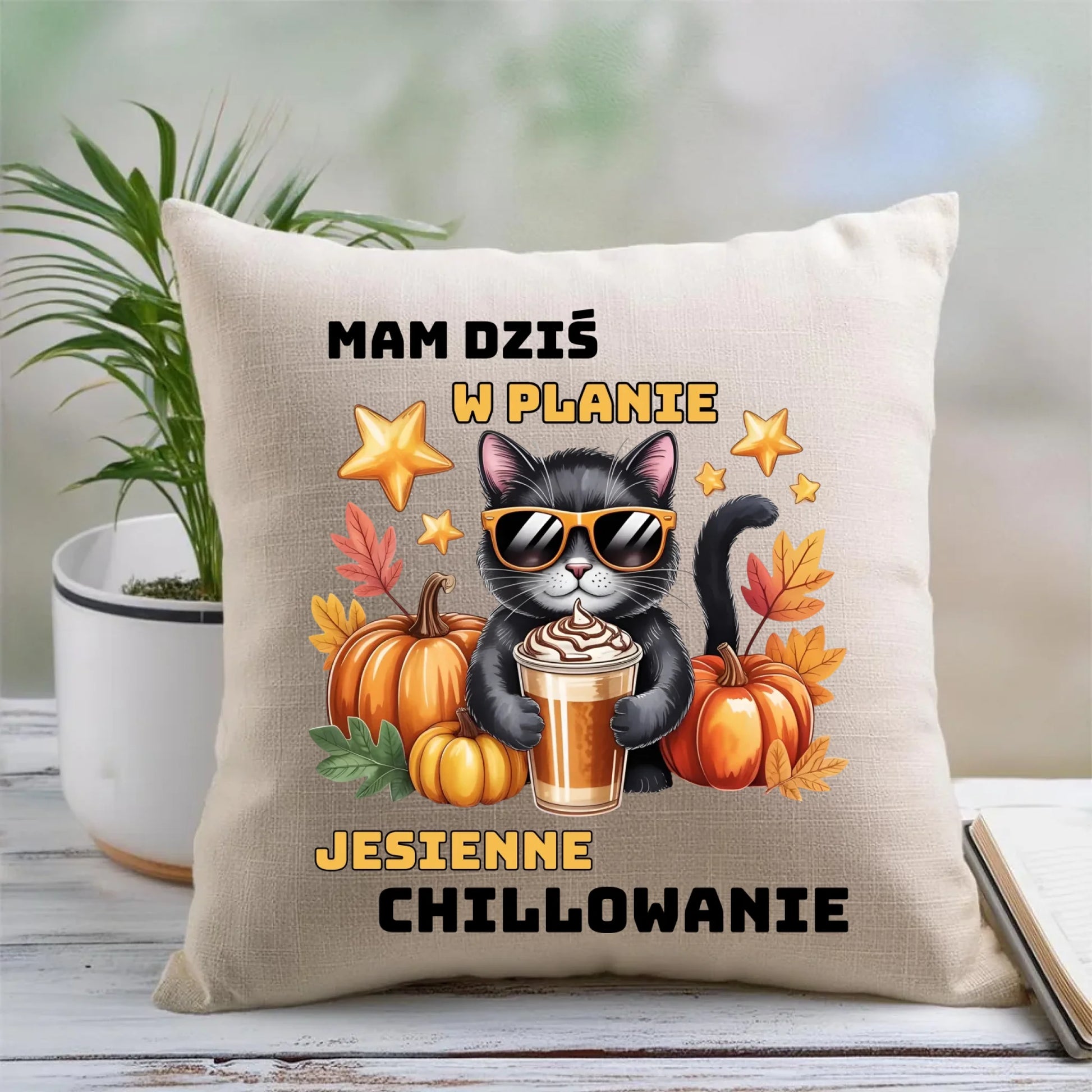 Poduszka jesienna - Mam dziś w planie jesienne chillowanie JS34 - StoryCups.pl