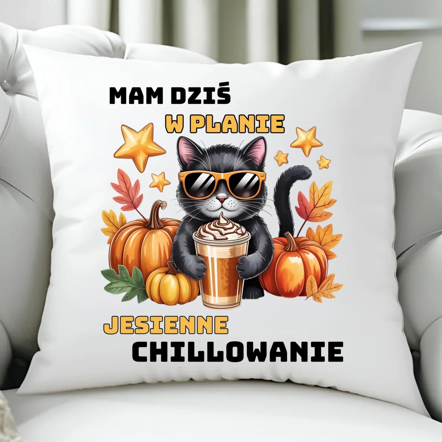 Poduszka jesienna - Mam dziś w planie jesienne chillowanie JS34 - StoryCups.pl