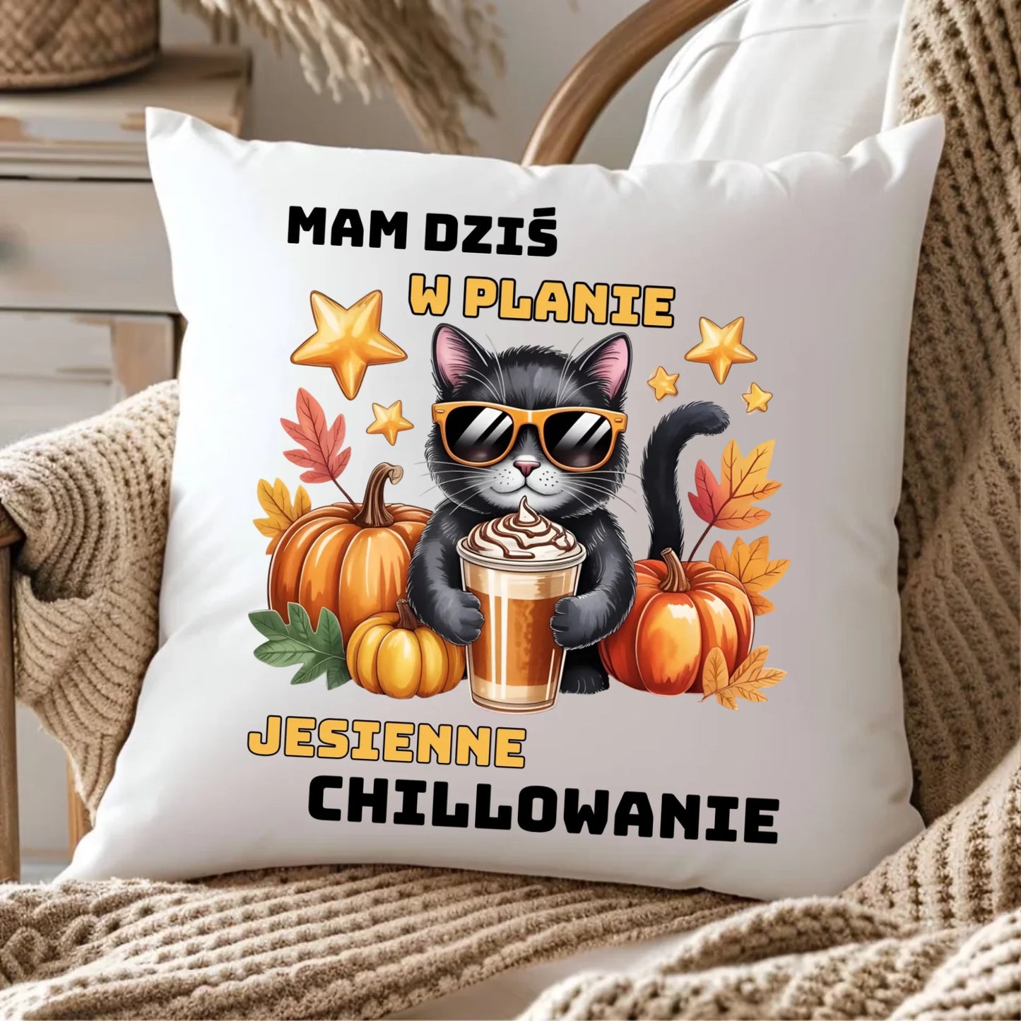 Poduszka jesienna - Mam dziś w planie jesienne chillowanie JS34 - StoryCups.pl