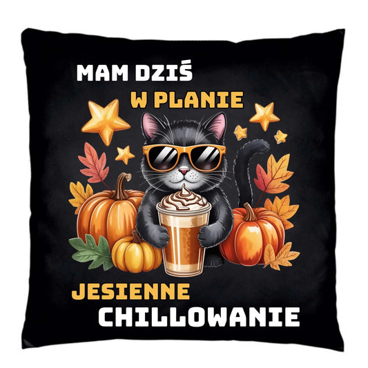 Poduszka dekoracyjna jesienna - Mam dziś w planie jesienne chillowanie JS34 - StoryCups.pl