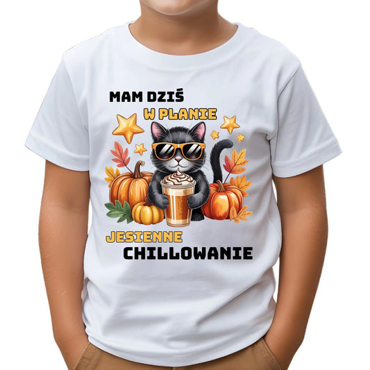 Koszulka dziecięca jesienna - Mam dziś w planie jesienne chillowanie JS34 - StoryCups.pl