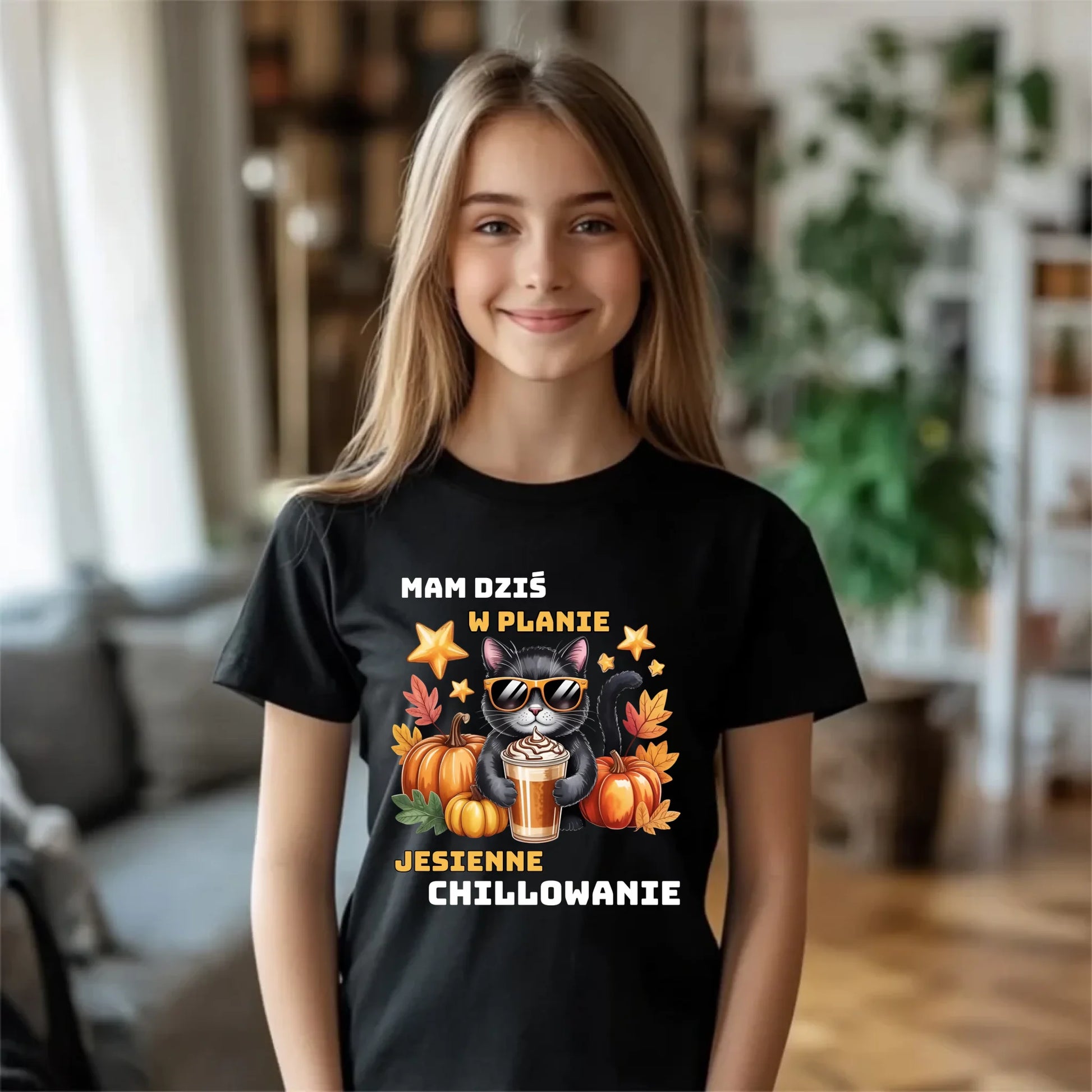 Koszulka dziecięca jesienna - Mam dziś w planie jesienne chillowanie JS34 - StoryCups.pl