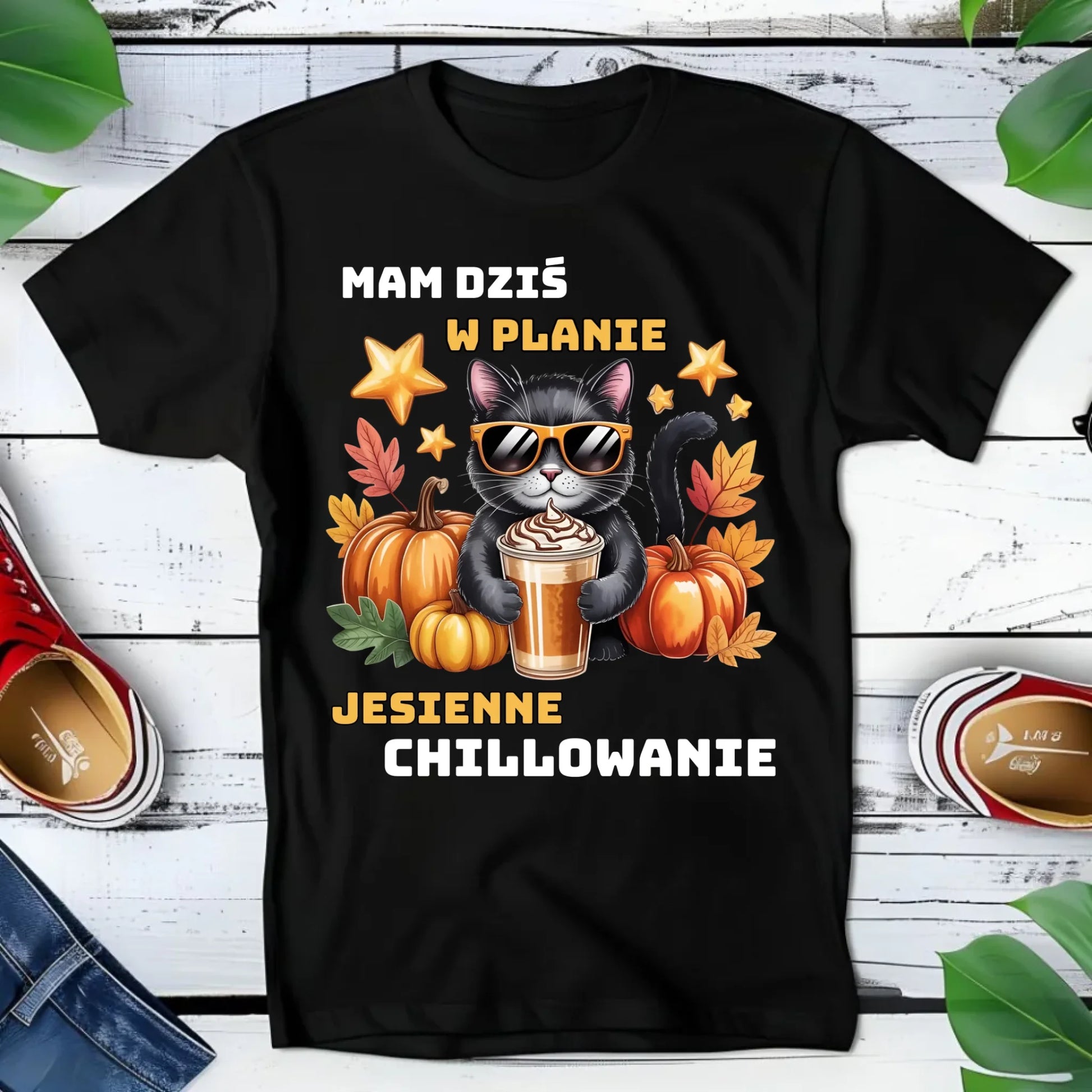 Koszulka dziecięca jesienna - Mam dziś w planie jesienne chillowanie JS34 - StoryCups.pl