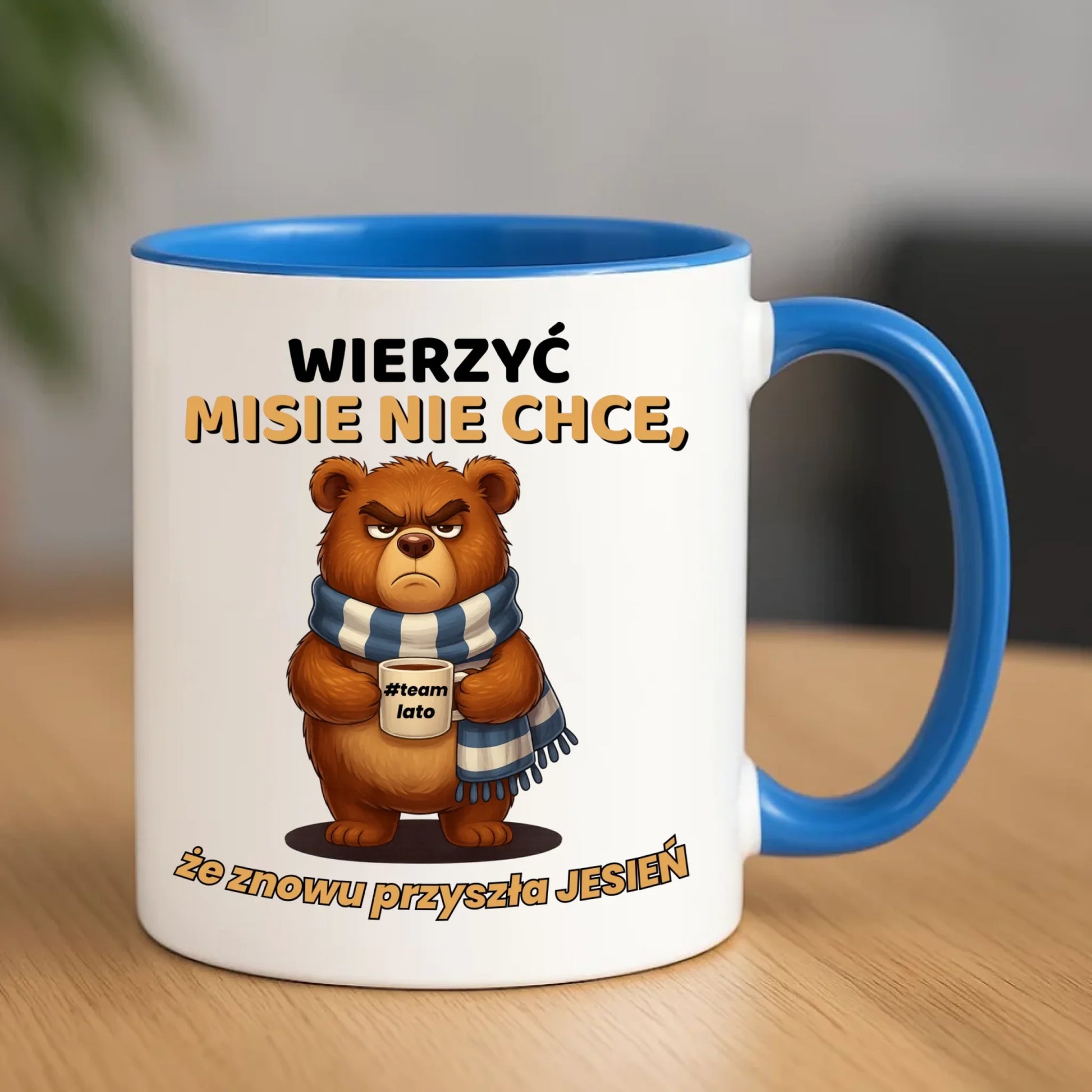 Kubek jesienny - Wierzyć MISIE nie chce, że znowu przyszła jesień - Team lato JS35 - StoryCups.pl
