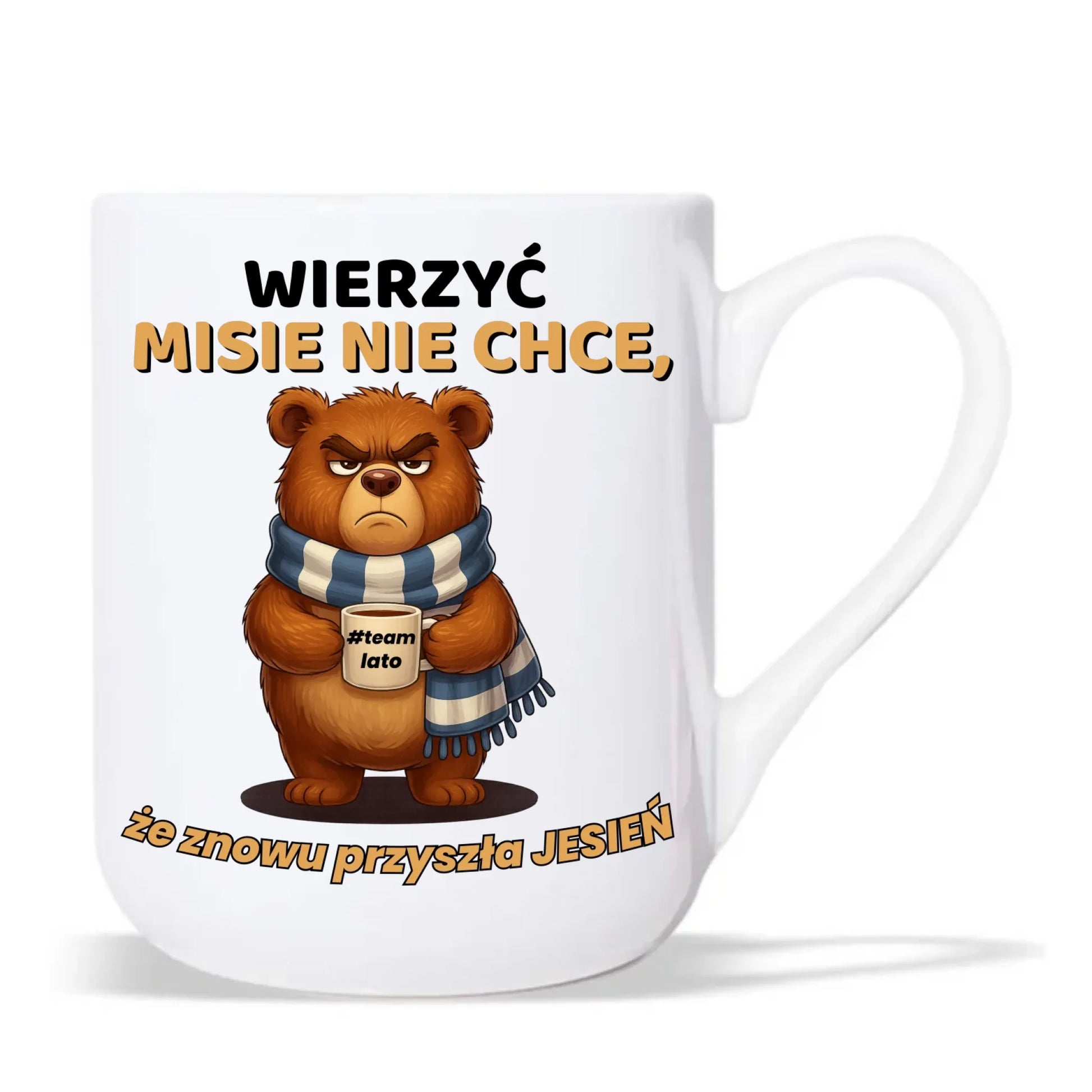 Kubek elegant jesienny - Wierzyć MISIE nie chce, że znowu przyszła jesień - Team lato JS35 - StoryCups.pl