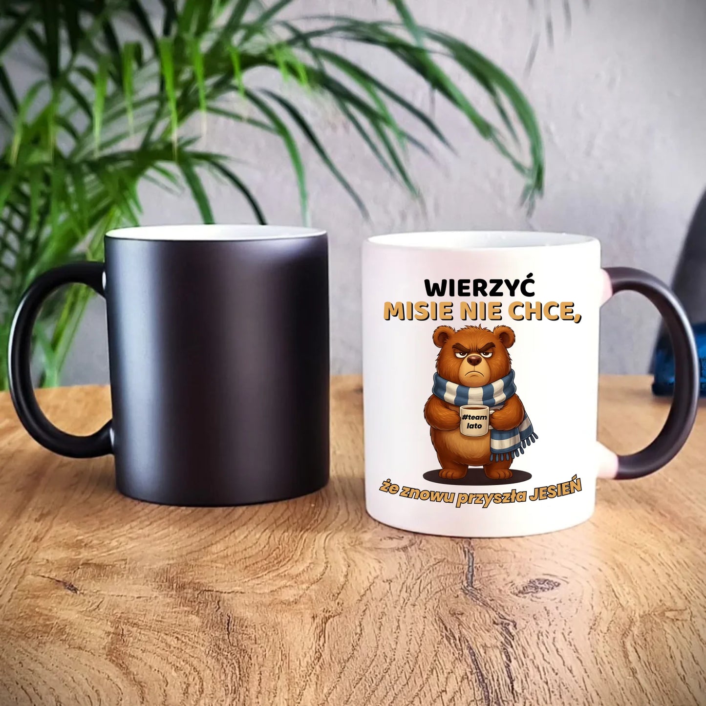 Kubek magiczny jesienny - Wierzyć MISIE nie chce, że znowu przyszła jesień - Team lato JS35 - StoryCups.pl